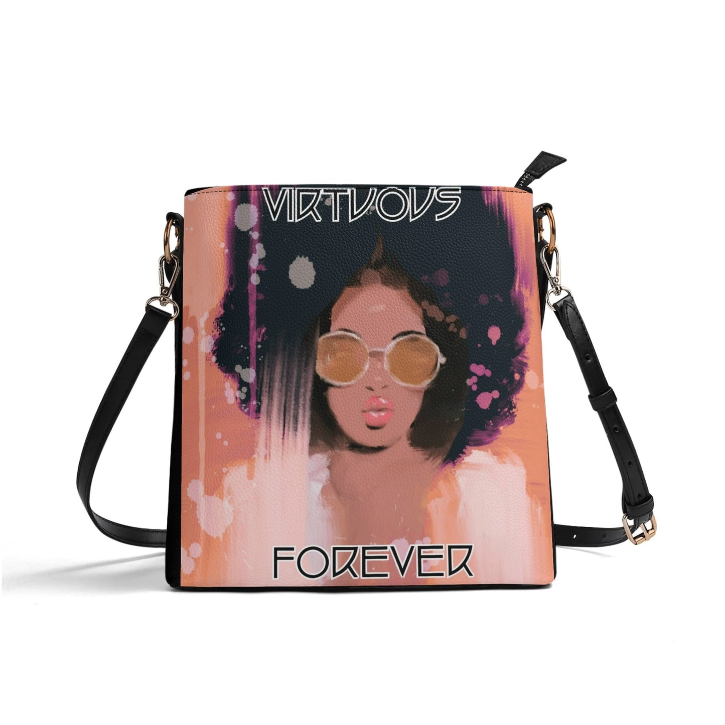 VIRTUOUS FOREVER- Womens PU Bucket Bag Shoulder Bag