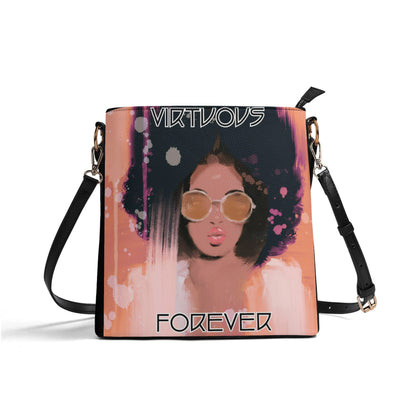 VIRTUOUS FOREVER- Womens PU Bucket Bag Shoulder Bag