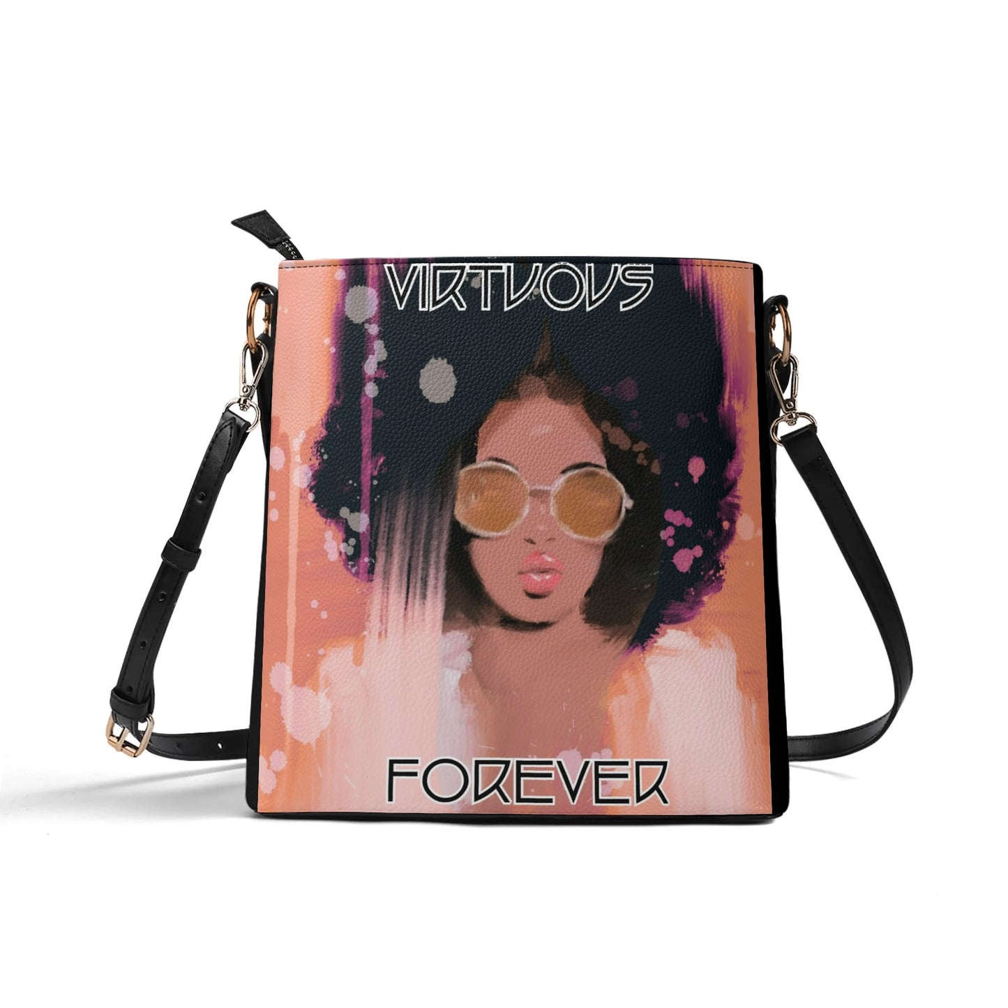 VIRTUOUS FOREVER- Womens PU Bucket Bag Shoulder Bag