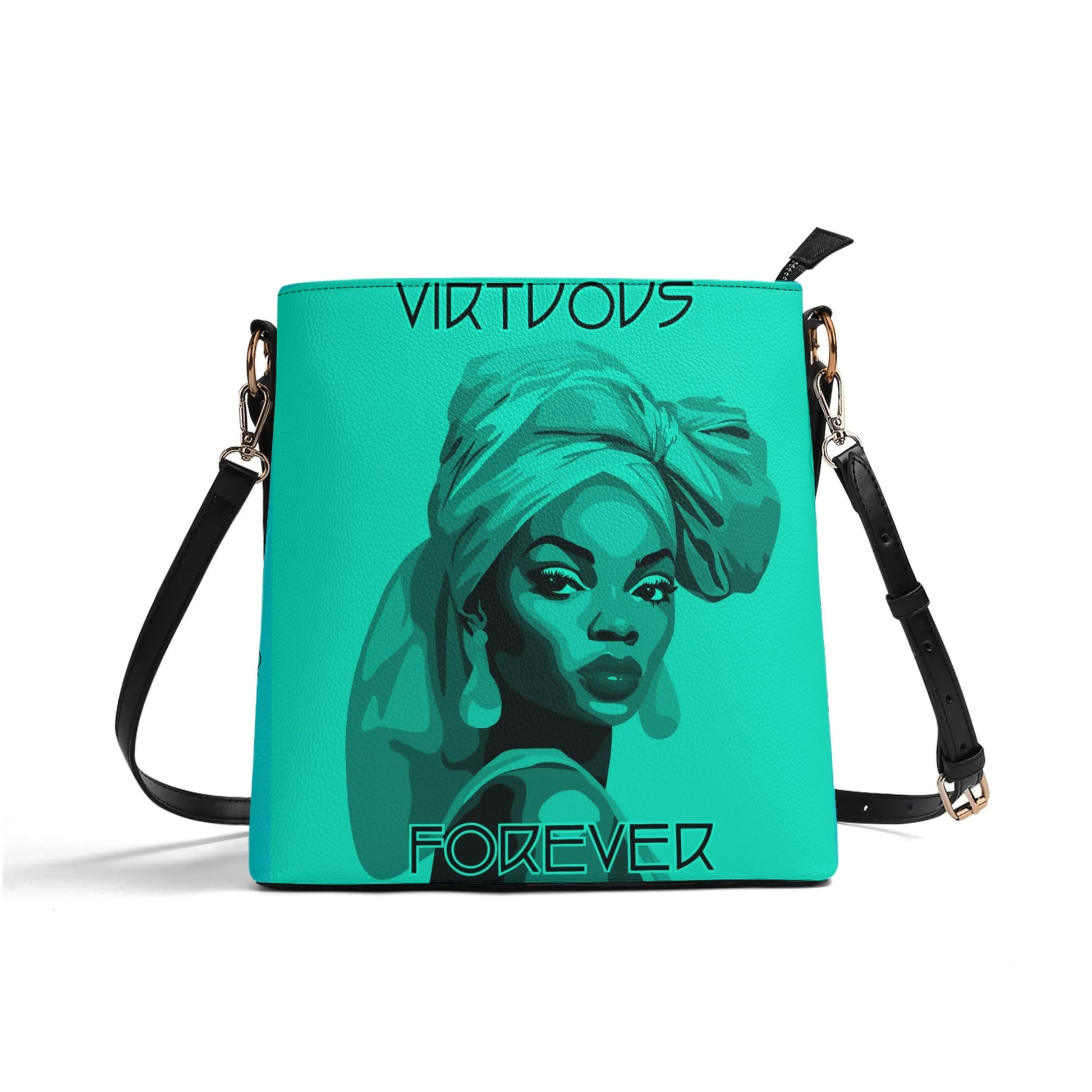 VIRTUOUS FOREVER- Womens PU Bucket Bag Shoulder Bag, FREE SHIPPING