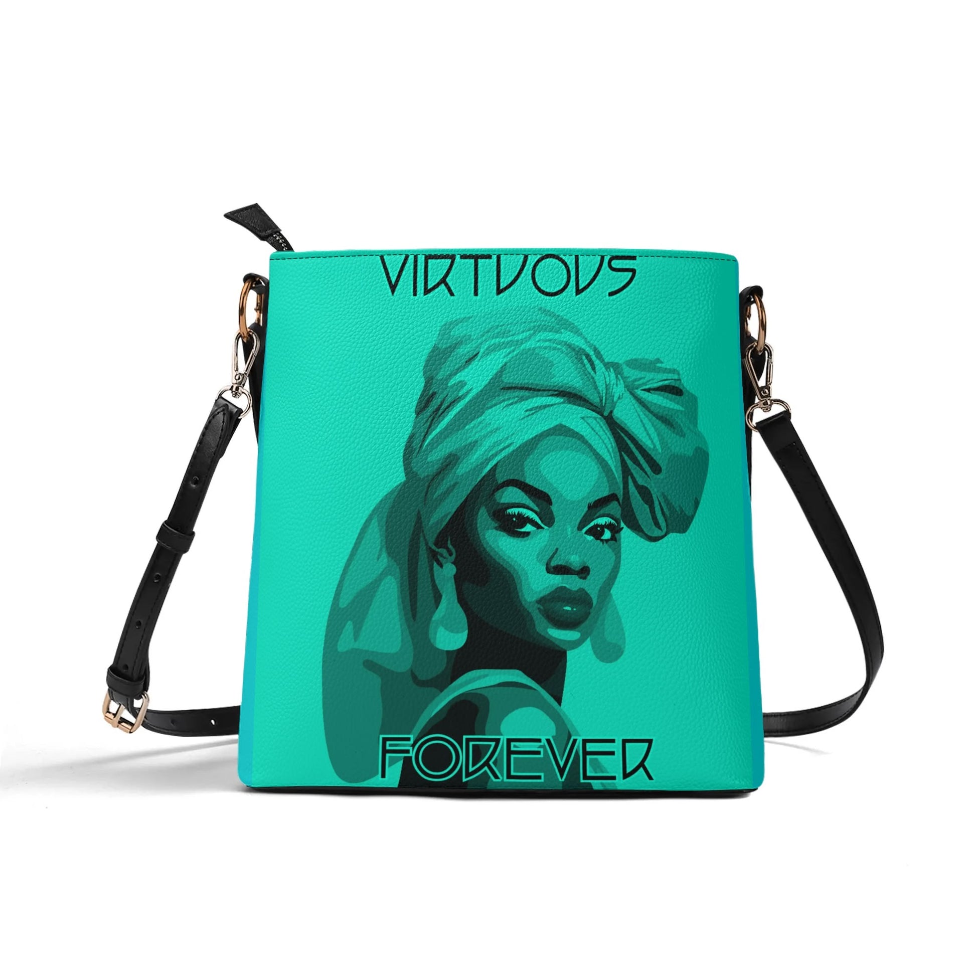 VIRTUOUS FOREVER- Womens PU Bucket Bag Shoulder Bag, FREE SHIPPING
