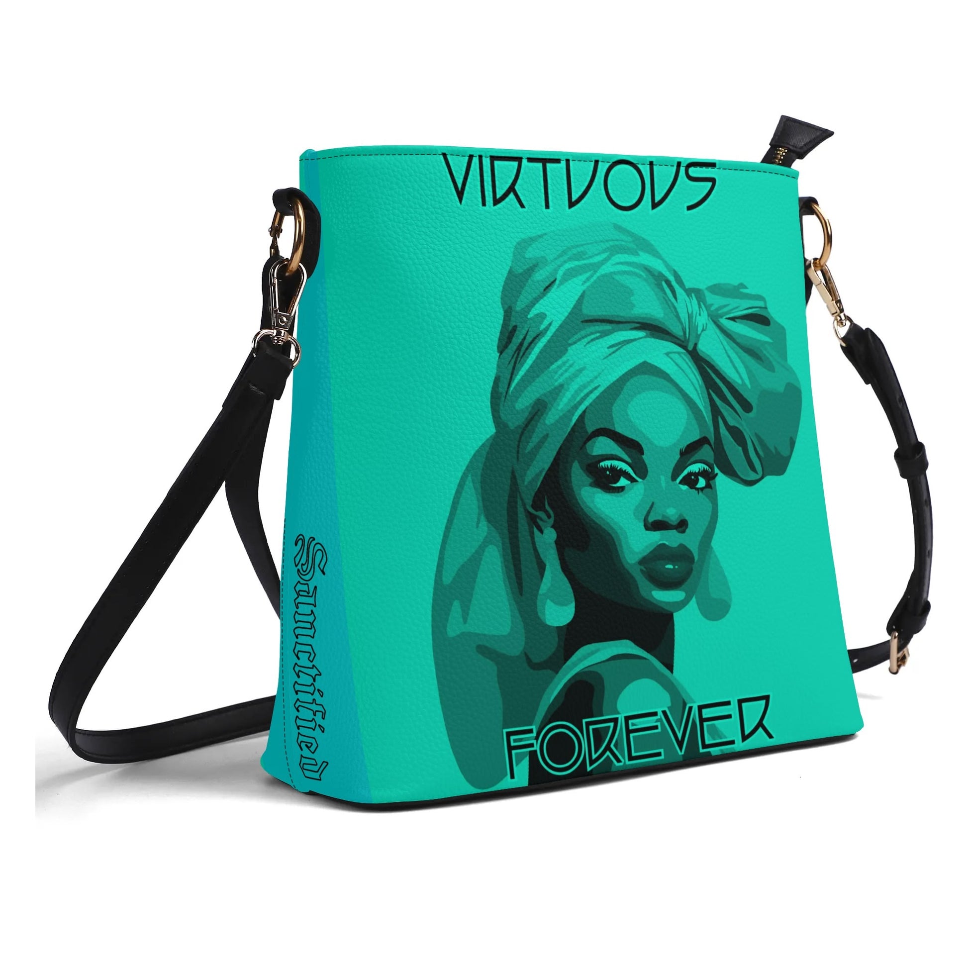 VIRTUOUS FOREVER- Womens PU Bucket Bag Shoulder Bag, FREE SHIPPING