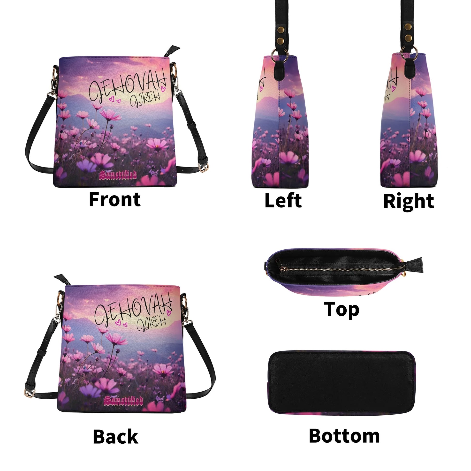 JEHOVAH JIREH- Womens PU Bucket Bag Shoulder Bag, FREE SHIPPING