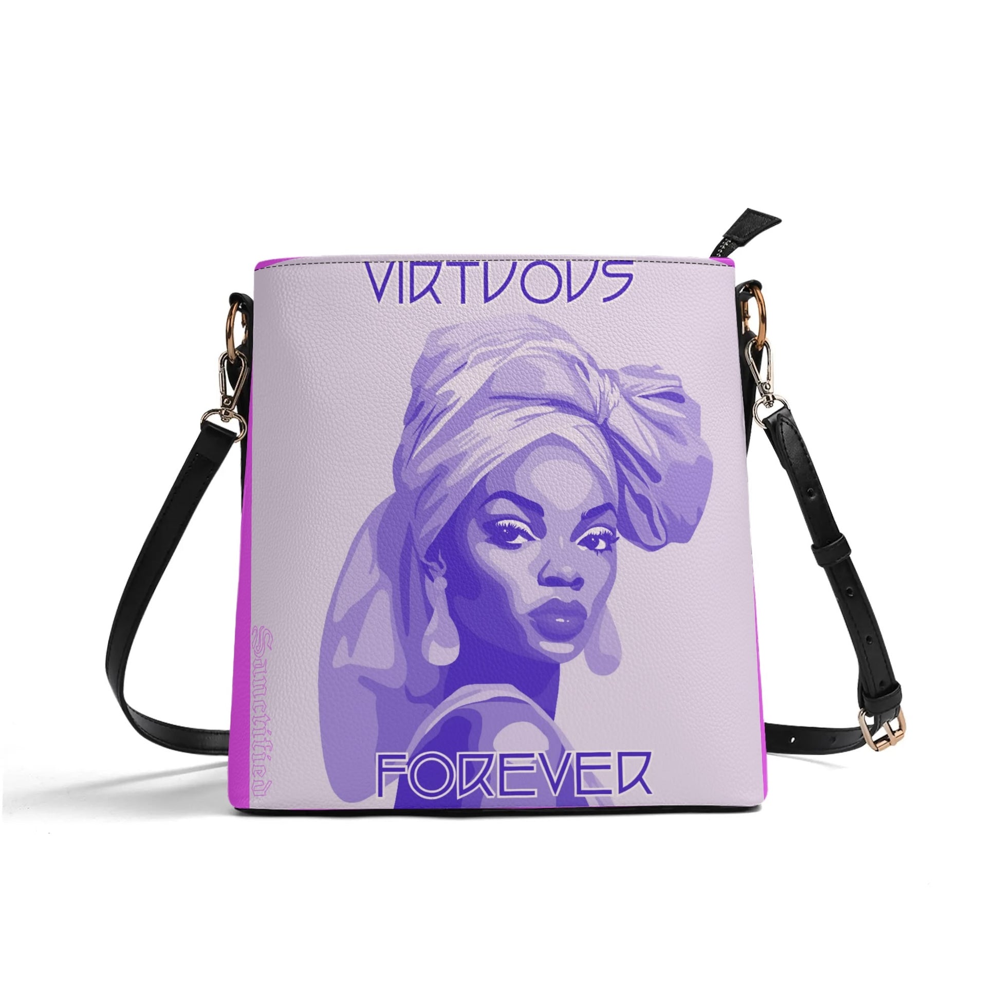 VIRTUOUS FOREVER- Womens PU Bucket Bag Shoulder Bag, FREE SHIPPING