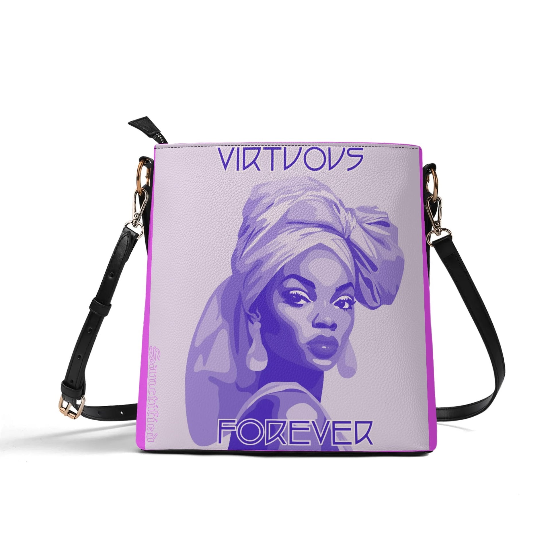 VIRTUOUS FOREVER- Womens PU Bucket Bag Shoulder Bag, FREE SHIPPING