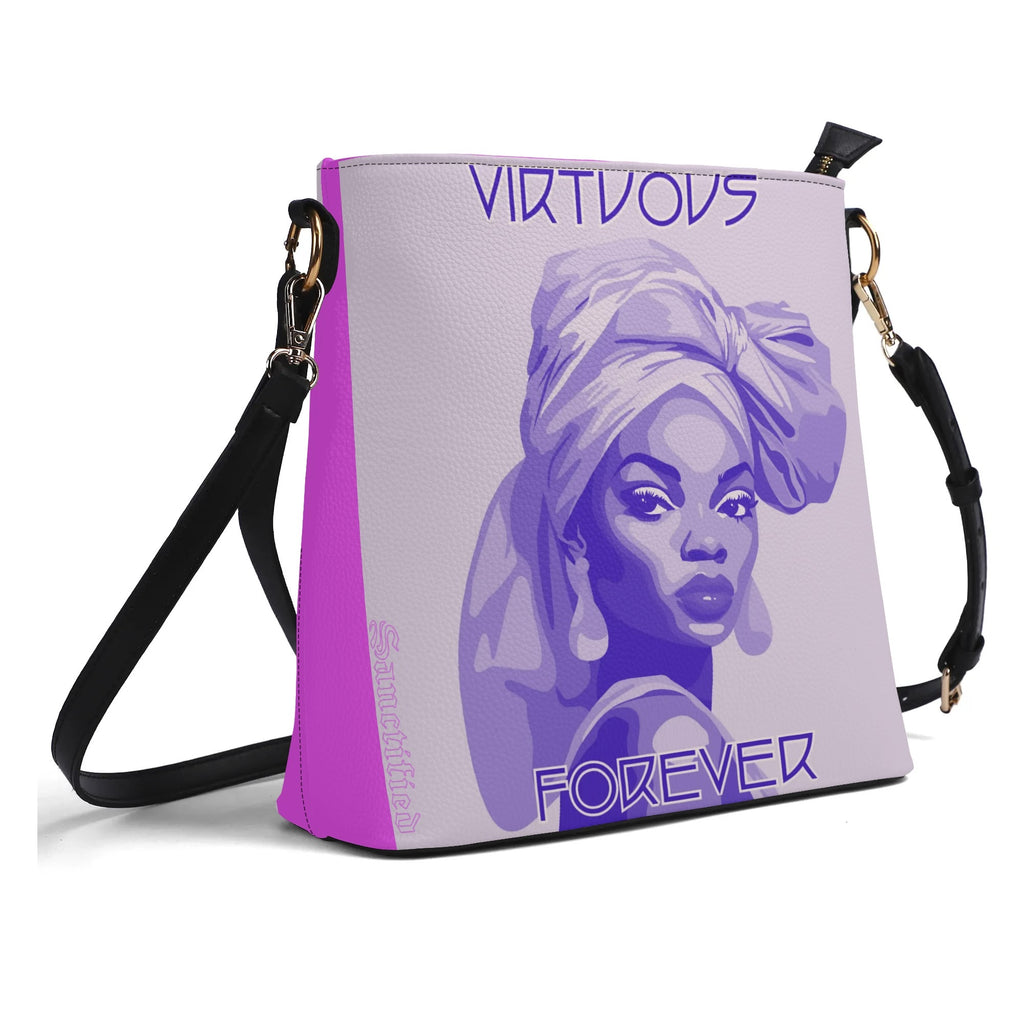 VIRTUOUS FOREVER- Womens PU Bucket Bag Shoulder Bag, FREE SHIPPING