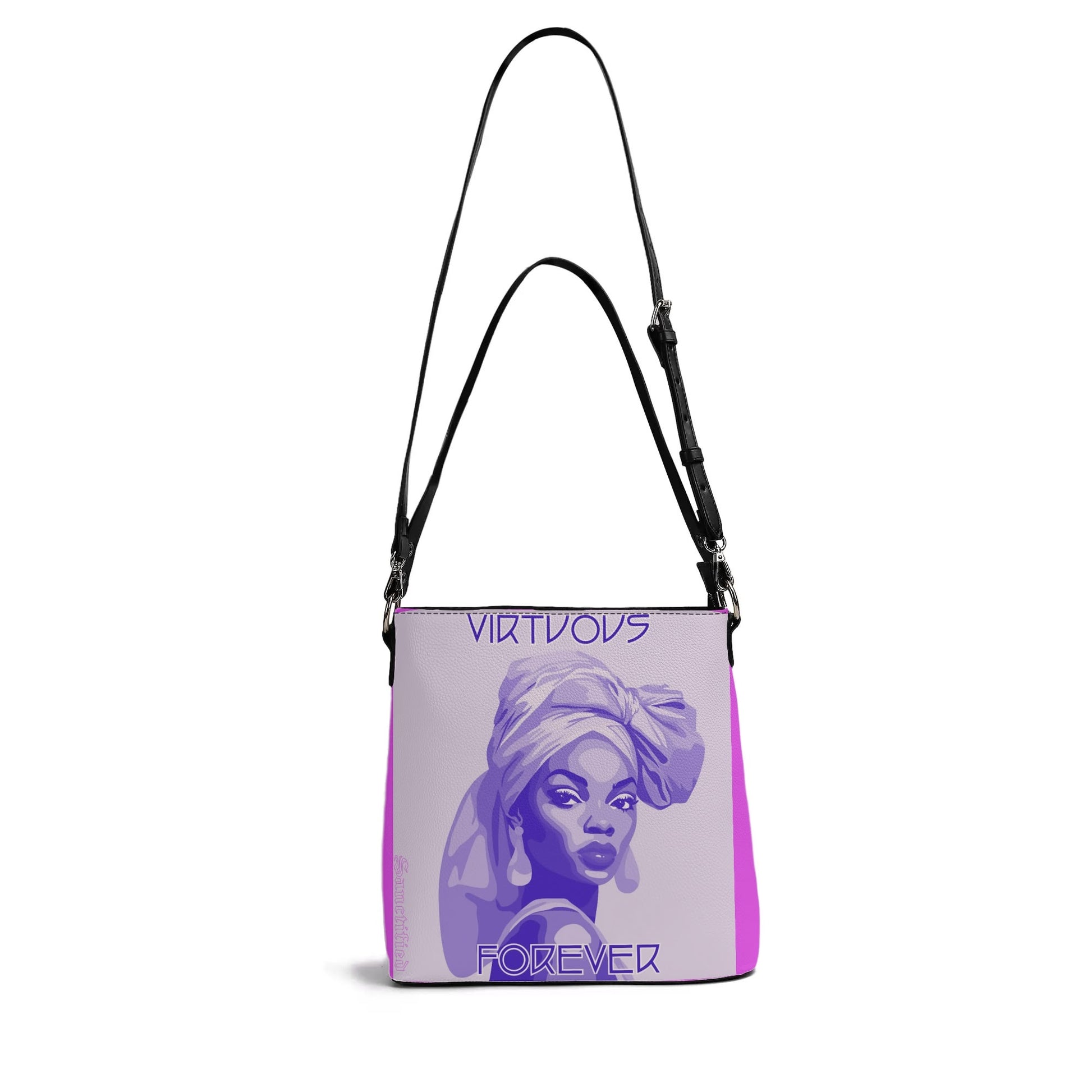 VIRTUOUS FOREVER- Womens PU Bucket Bag Shoulder Bag, FREE SHIPPING