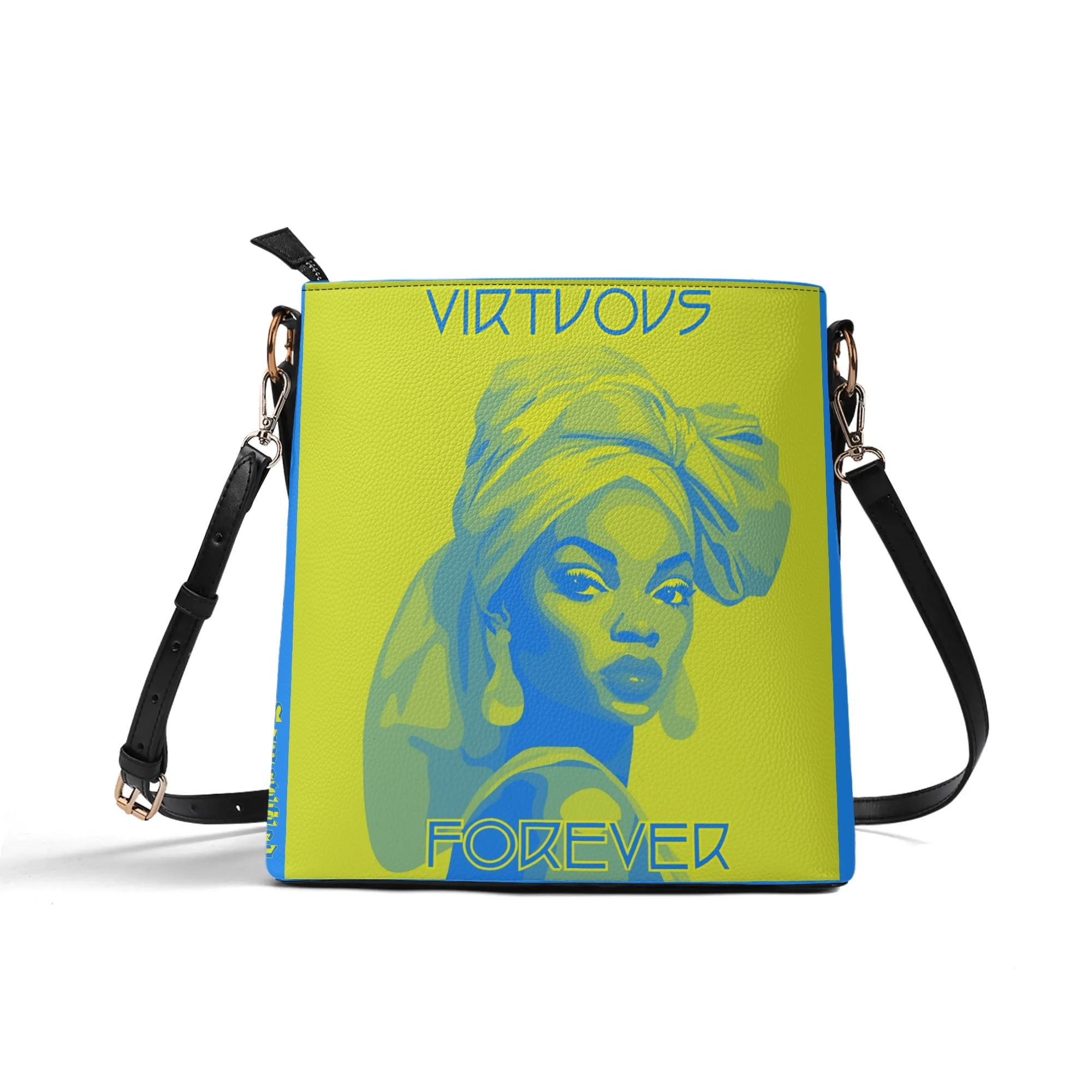 VIRTUOUS FOREVER- Womens PU Bucket Bag Shoulder Bag, FREE SHIPPING