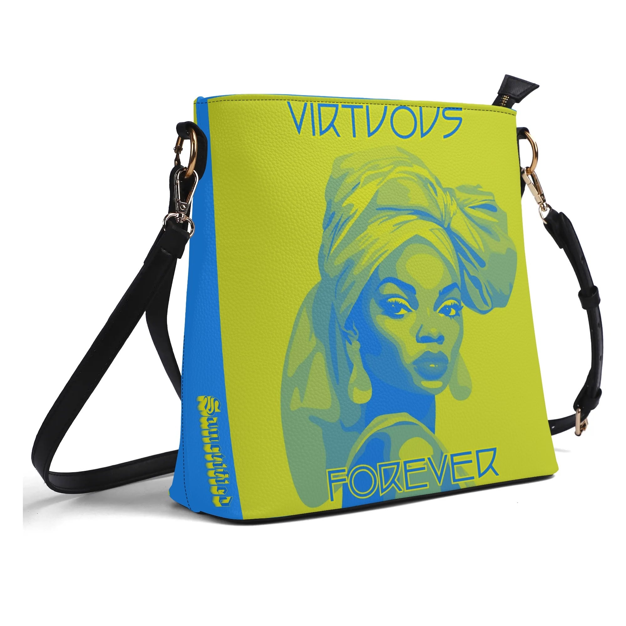 VIRTUOUS FOREVER- Womens PU Bucket Bag Shoulder Bag, FREE SHIPPING