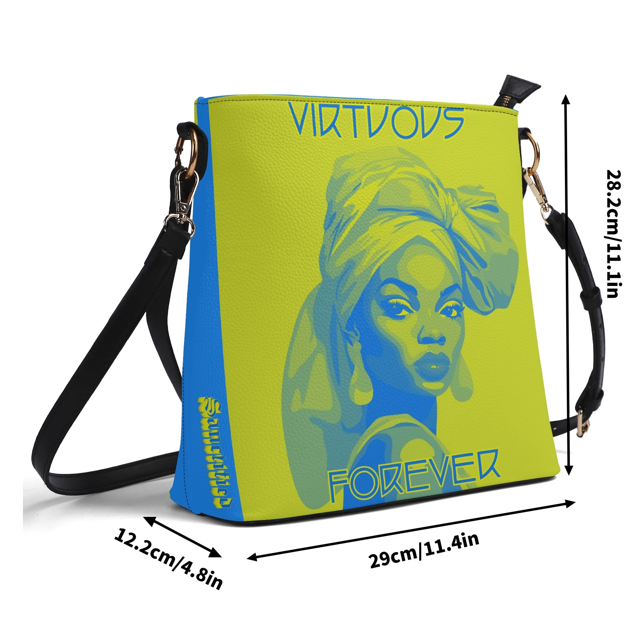 VIRTUOUS FOREVER- Womens PU Bucket Bag Shoulder Bag, FREE SHIPPING
