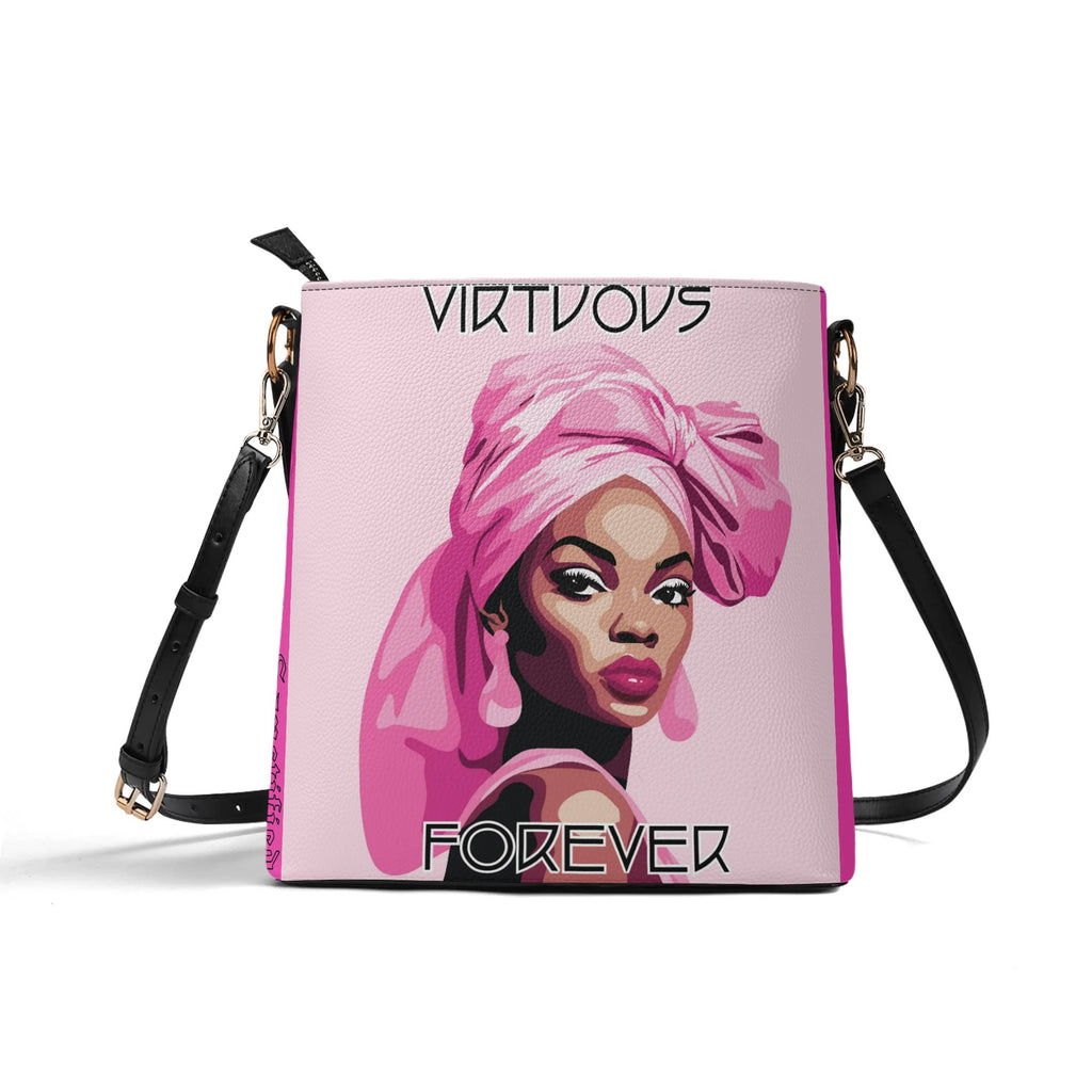 VIRTUOUS FOREVER- Womens PU Bucket Bag Shoulder Bag, FREE SHIPPING