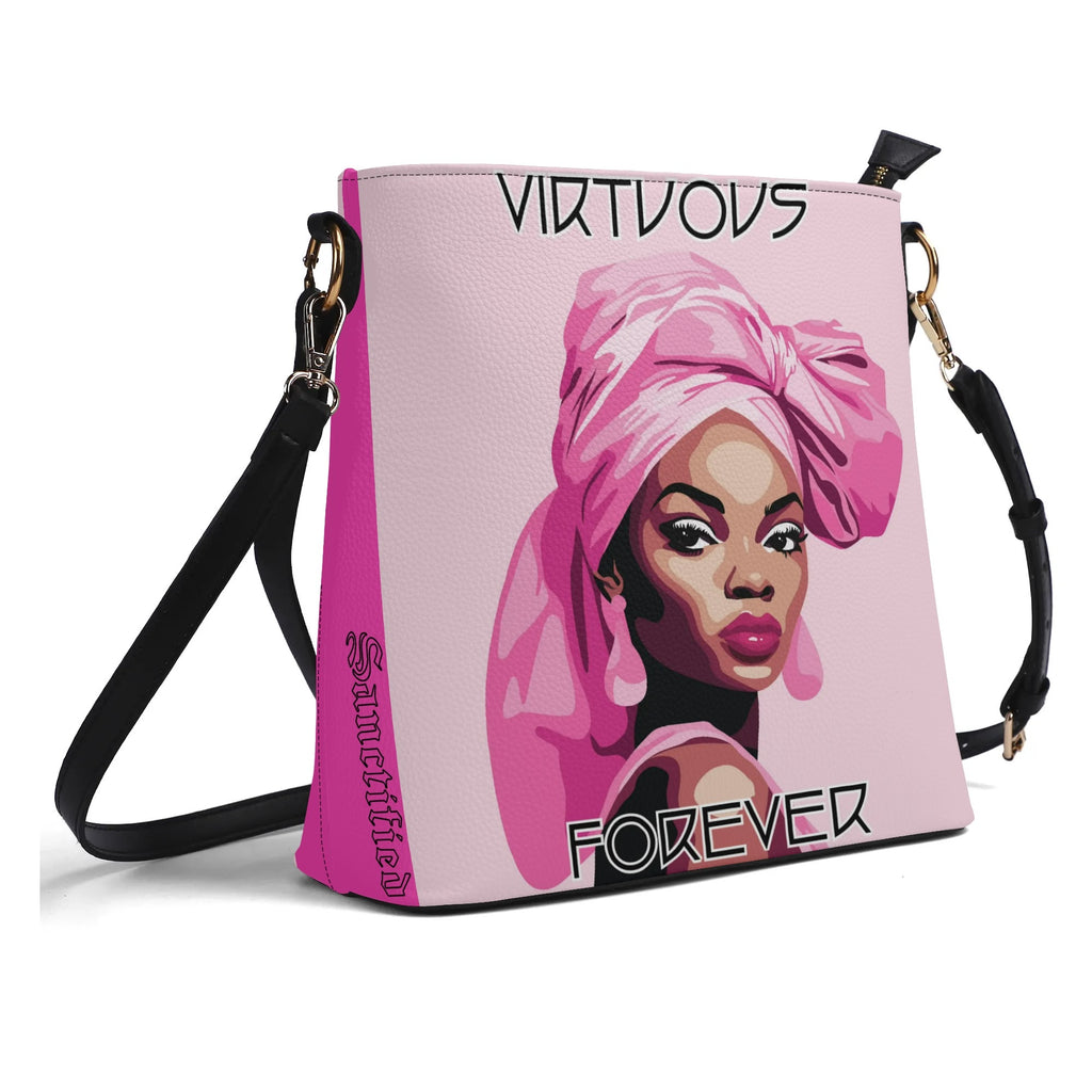 VIRTUOUS FOREVER- Womens PU Bucket Bag Shoulder Bag, FREE SHIPPING