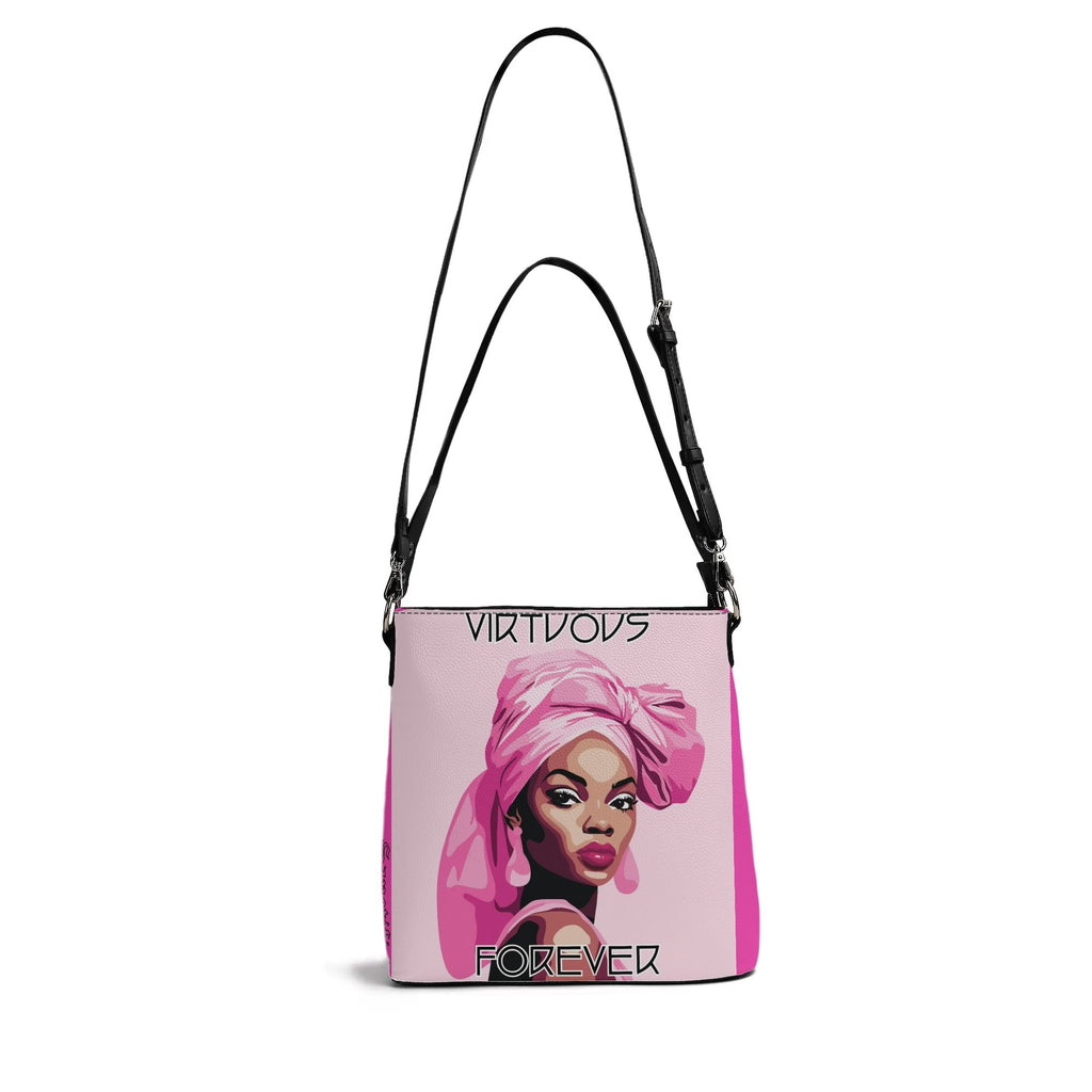 VIRTUOUS FOREVER- Womens PU Bucket Bag Shoulder Bag, FREE SHIPPING