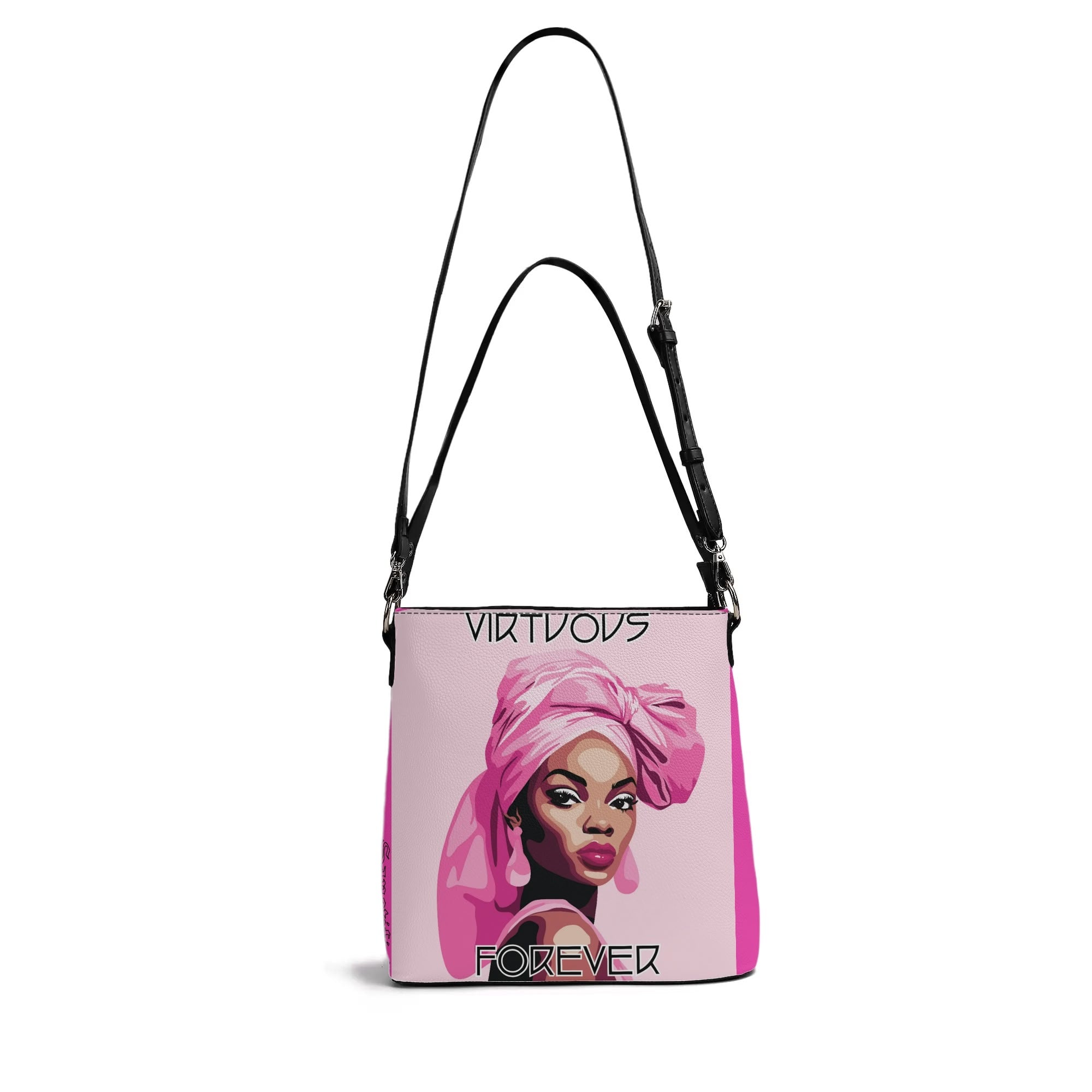 VIRTUOUS FOREVER- Womens PU Bucket Bag Shoulder Bag, FREE SHIPPING