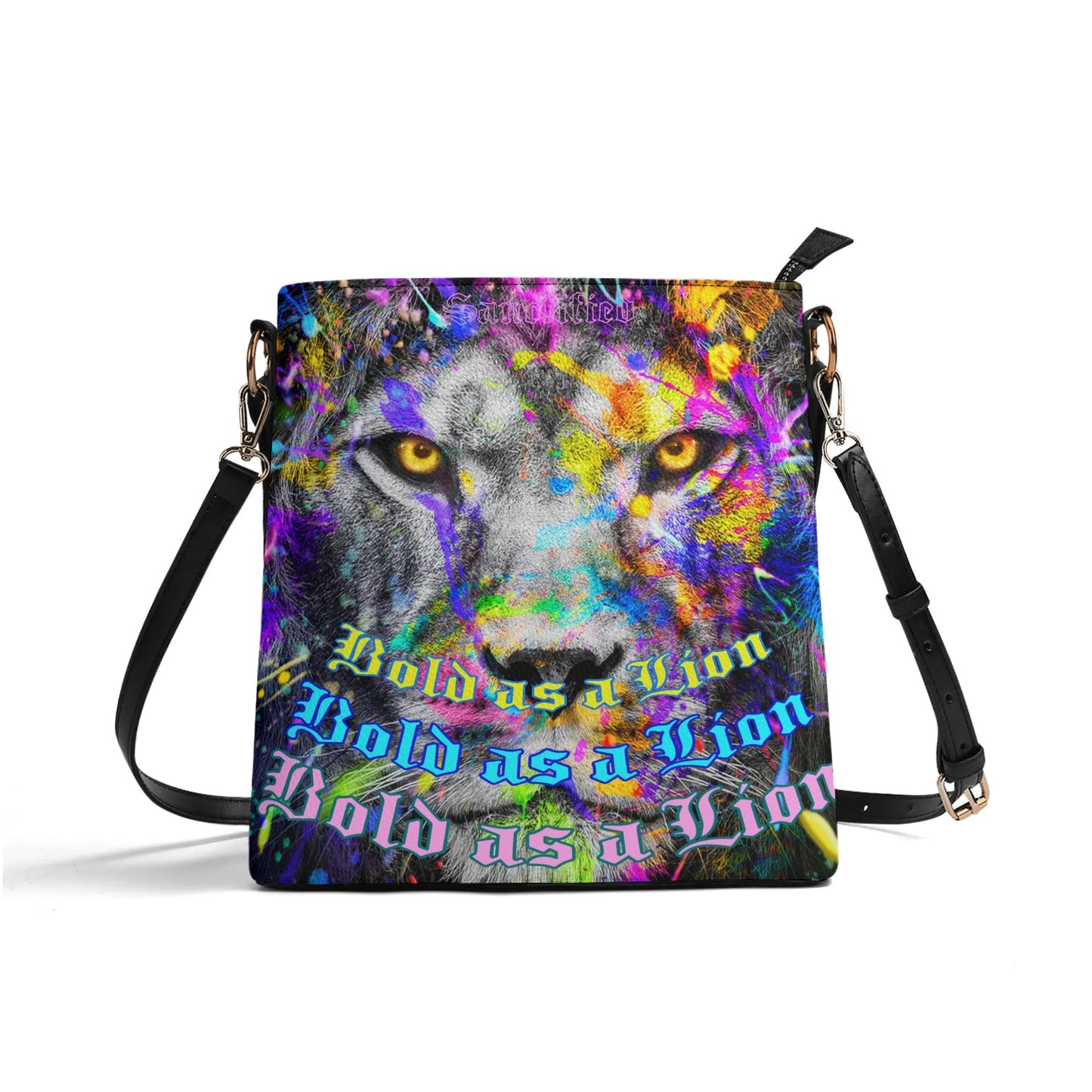 BOLD AS A LION- Womens PU Bucket Bag Shoulder Bag, FREE SHIPPING
