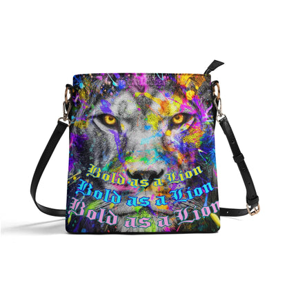 BOLD AS A LION- Womens PU Bucket Bag Shoulder Bag, FREE SHIPPING