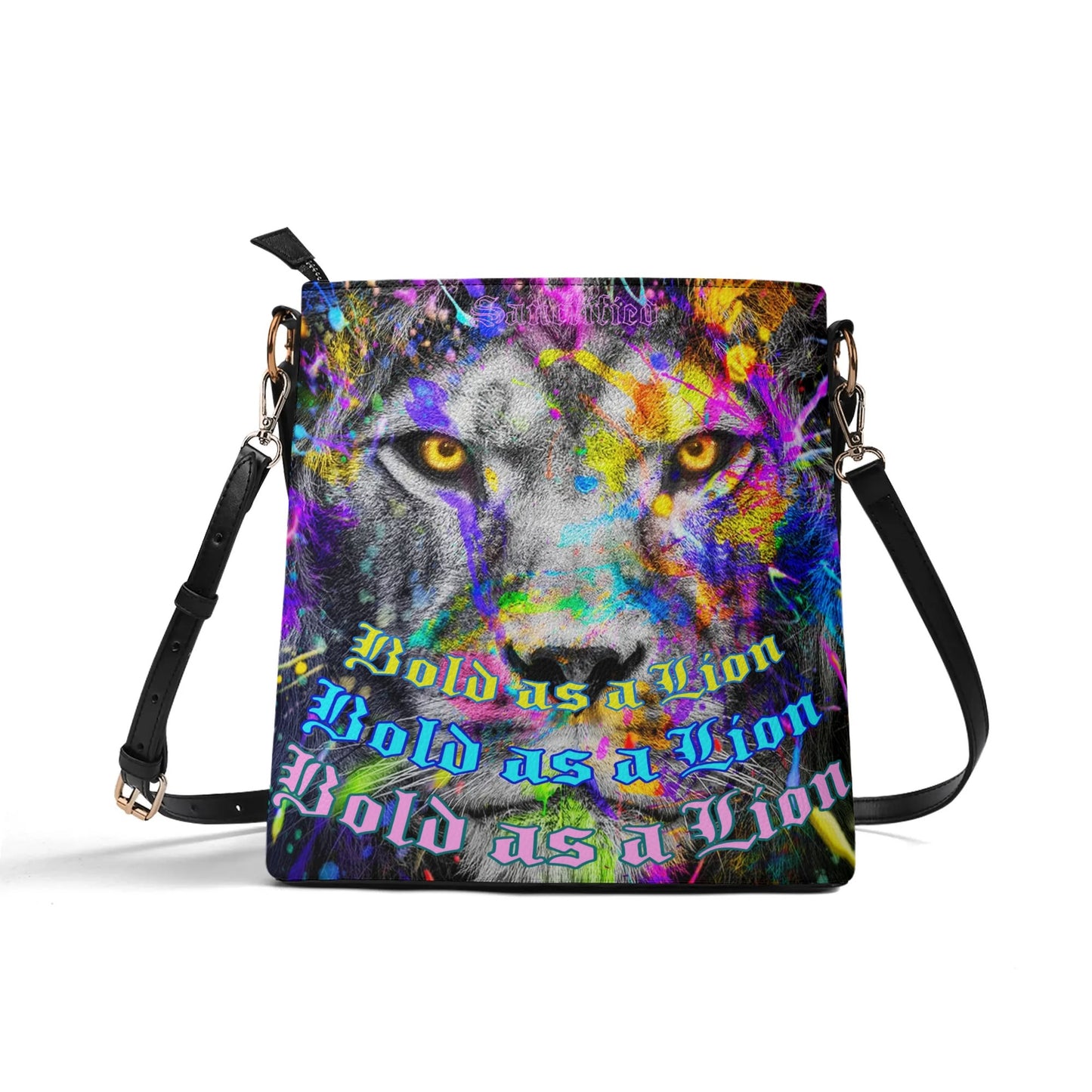 BOLD AS A LION- Womens PU Bucket Bag Shoulder Bag, FREE SHIPPING