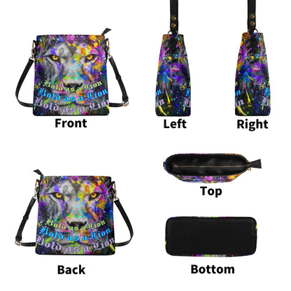 BOLD AS A LION- Womens PU Bucket Bag Shoulder Bag, FREE SHIPPING