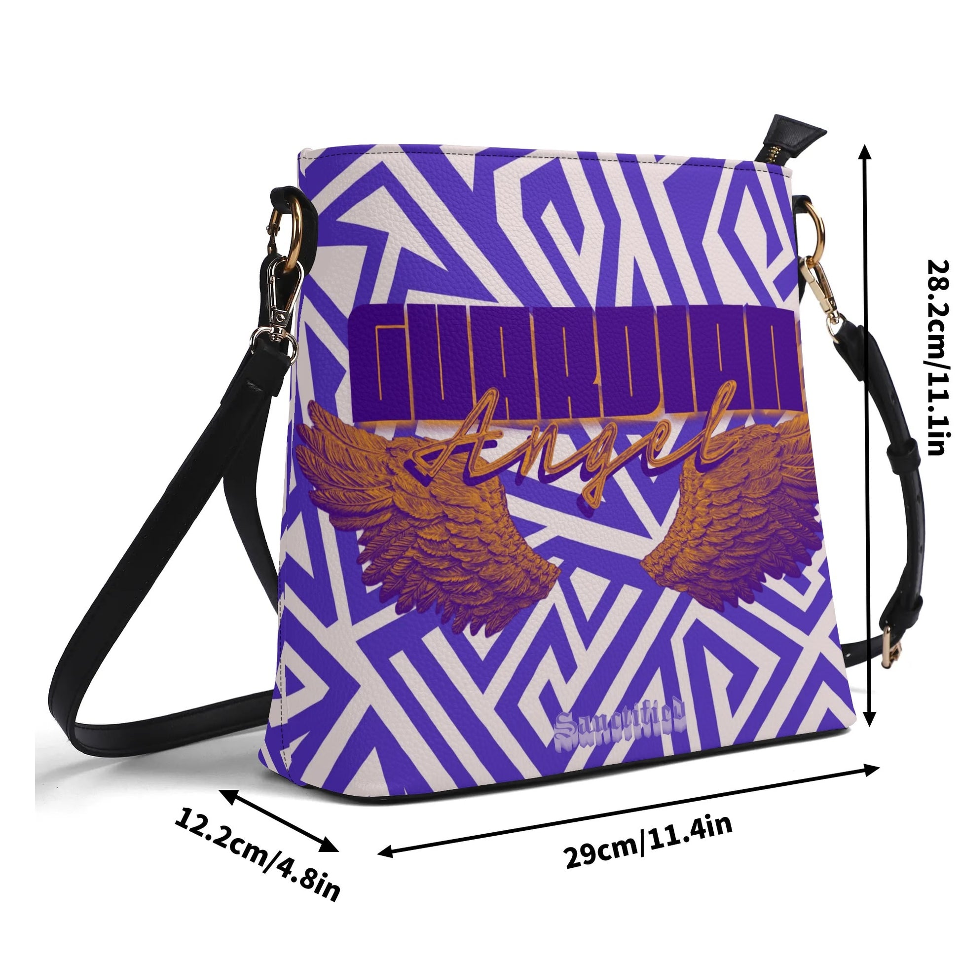 GUARDIAN ANGEL- Womens PU Bucket Bag Shoulder Bag, FREE SHIPPING