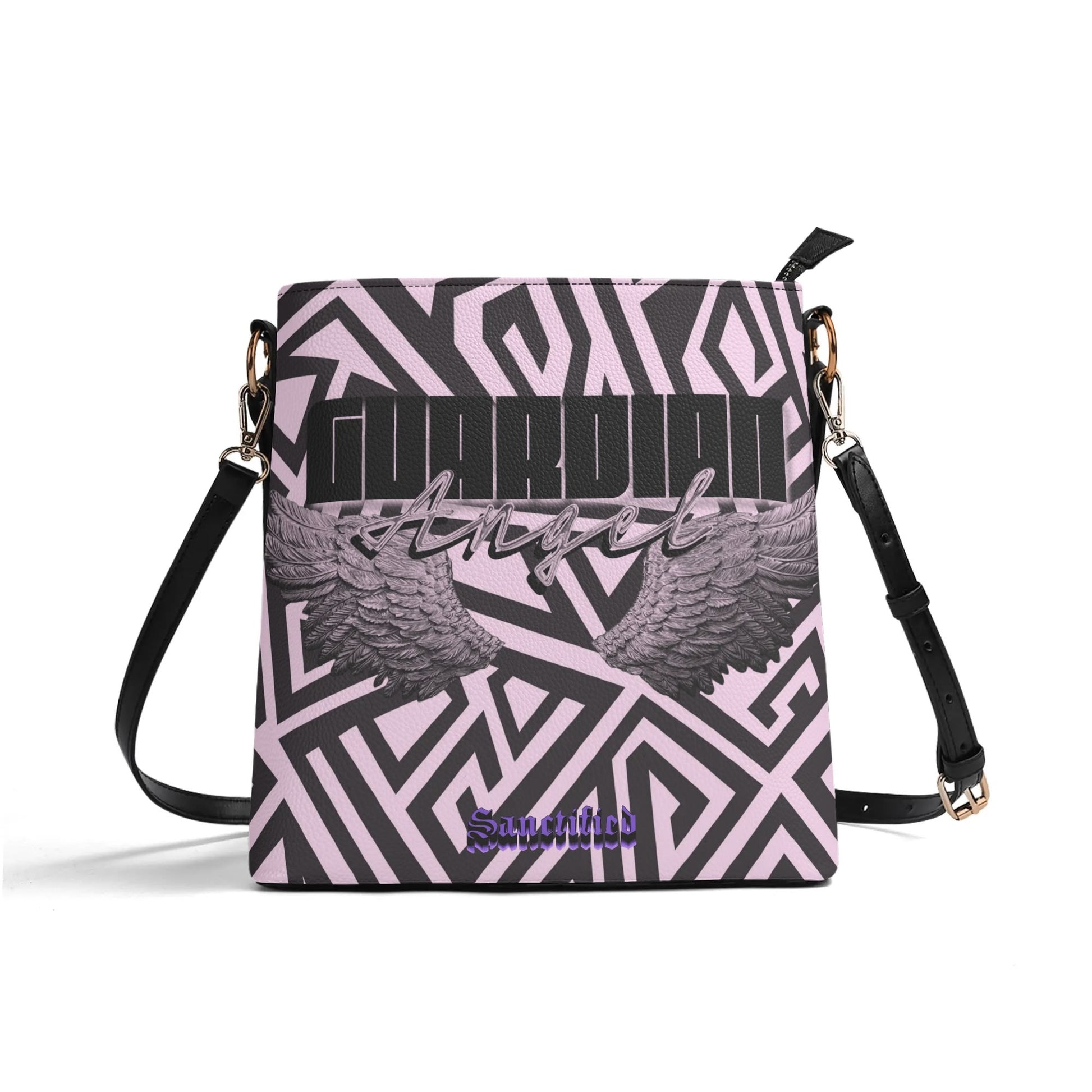 GUARDIAN ANGEL- Womens PU Bucket Bag Shoulder Bag, FREE SHIPPING