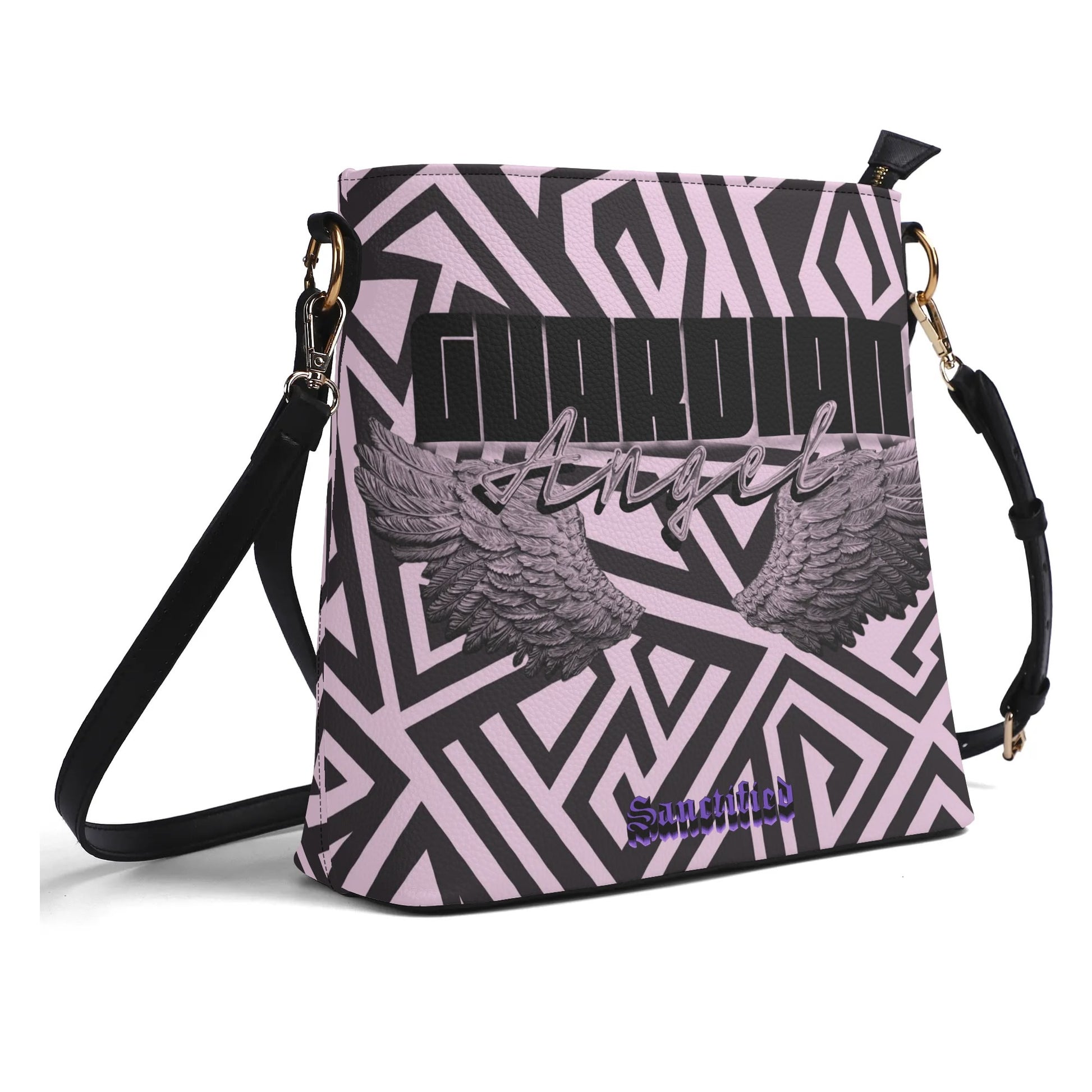 GUARDIAN ANGEL- Womens PU Bucket Bag Shoulder Bag, FREE SHIPPING