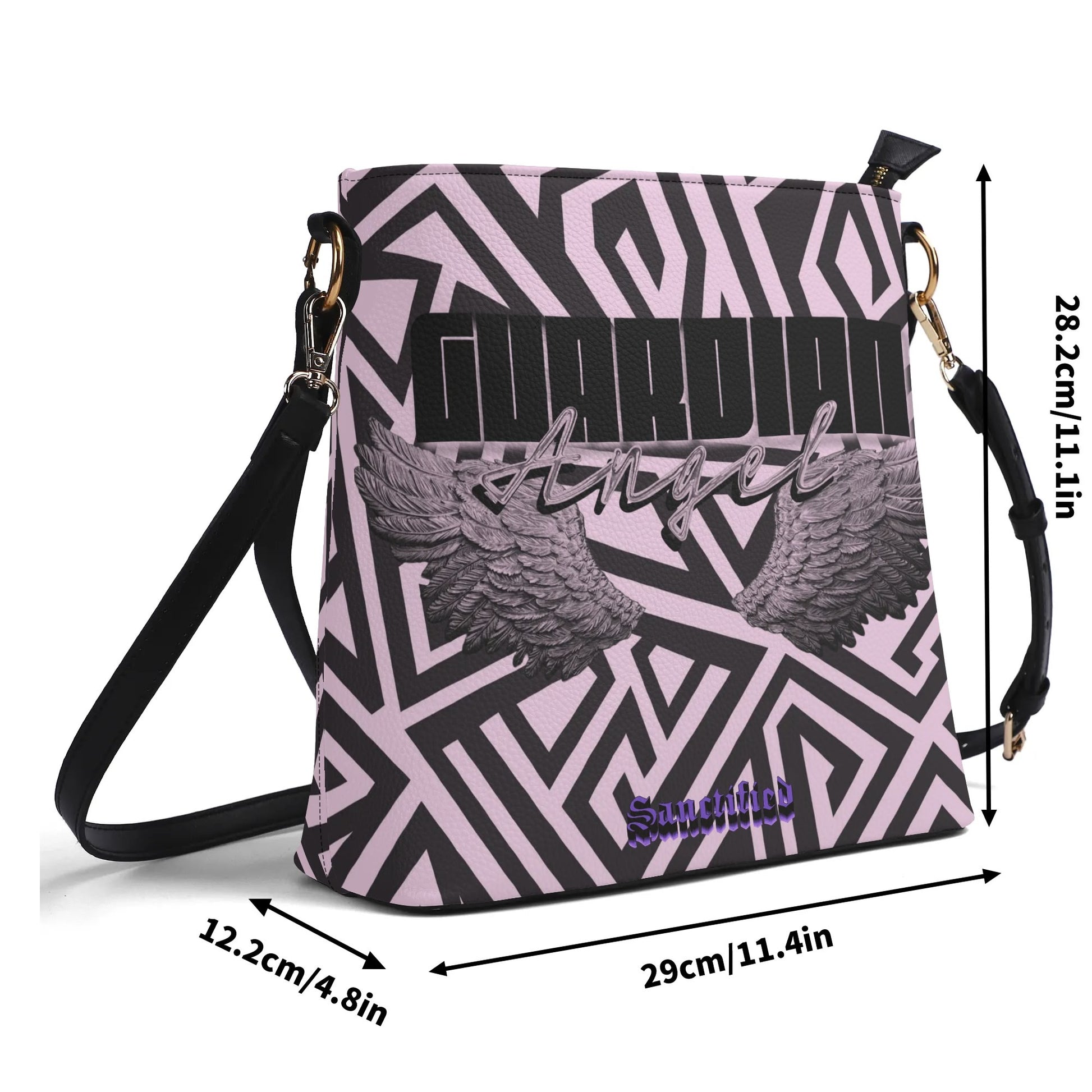 GUARDIAN ANGEL- Womens PU Bucket Bag Shoulder Bag, FREE SHIPPING