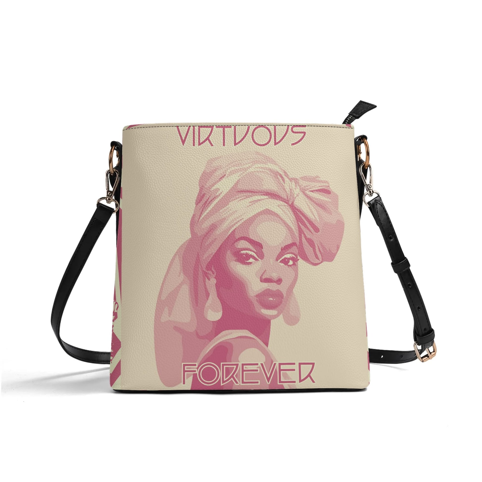 VIRTUOUS FOREVER- Womens PU Bucket Bag Shoulder Bag, FREE SHIPPING