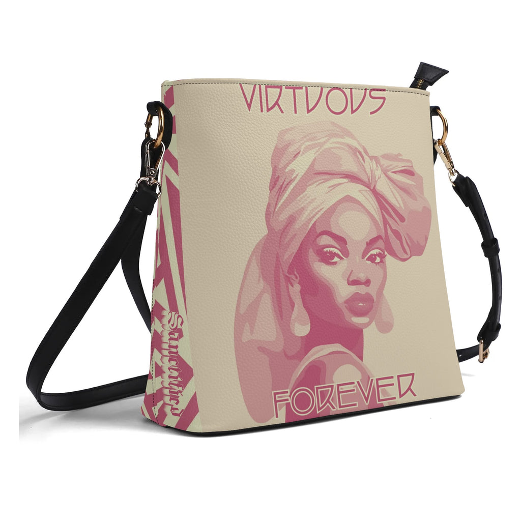 VIRTUOUS FOREVER- Womens PU Bucket Bag Shoulder Bag, FREE SHIPPING