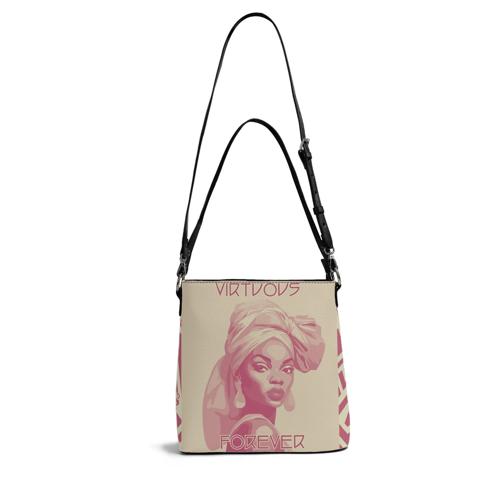VIRTUOUS FOREVER- Womens PU Bucket Bag Shoulder Bag, FREE SHIPPING