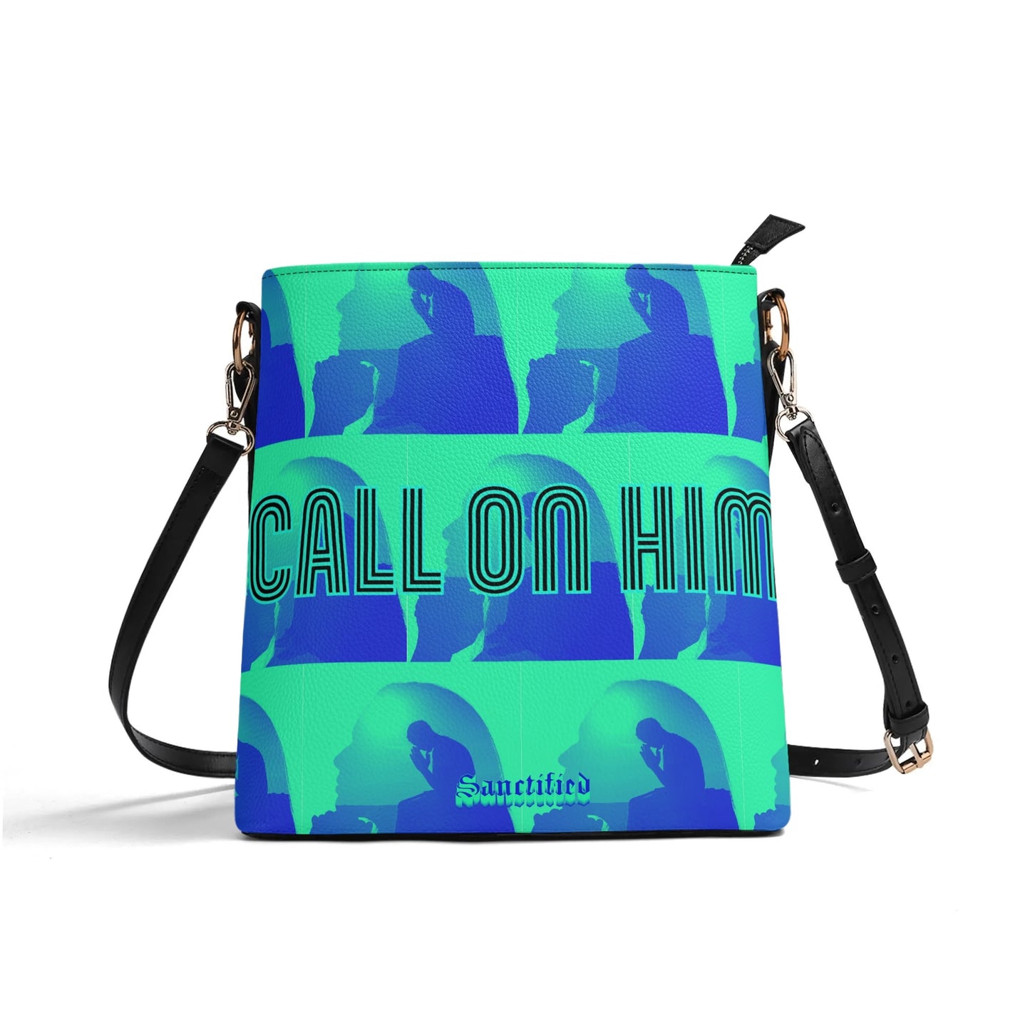 CALL ON HIM- Womens PU Bucket Bag Shoulder Bag, FREE SHIPPING