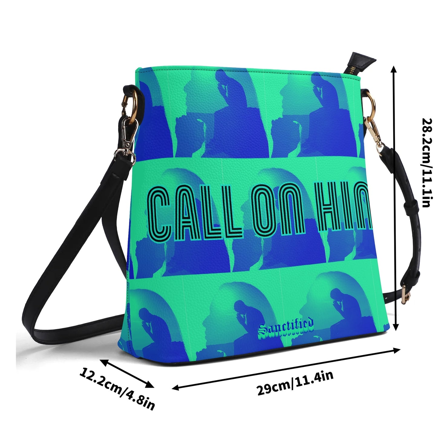 CALL ON HIM- Womens PU Bucket Bag Shoulder Bag, FREE SHIPPING