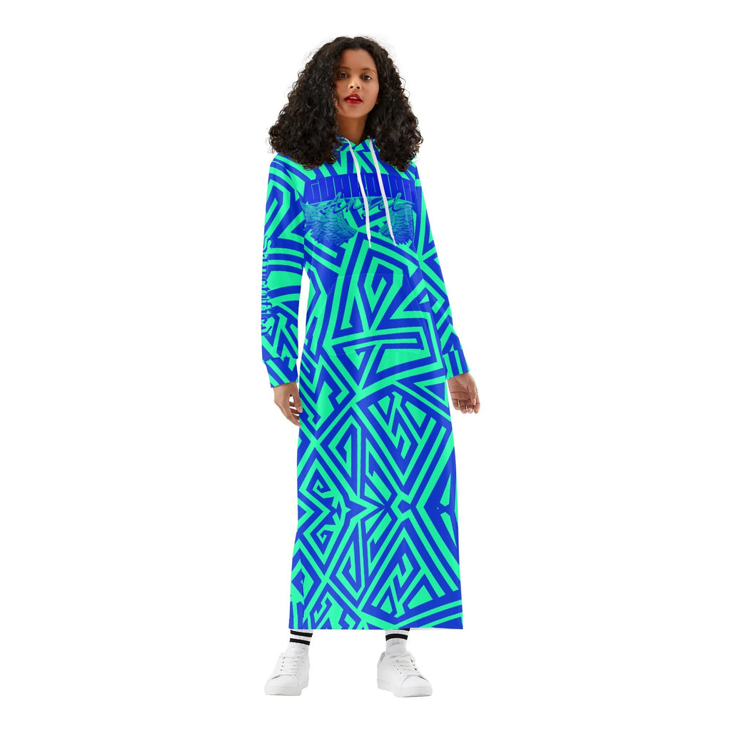 GUARDIAN ANGEL- Womens Casual Long Hoodie Dress, FREE SHIPPING