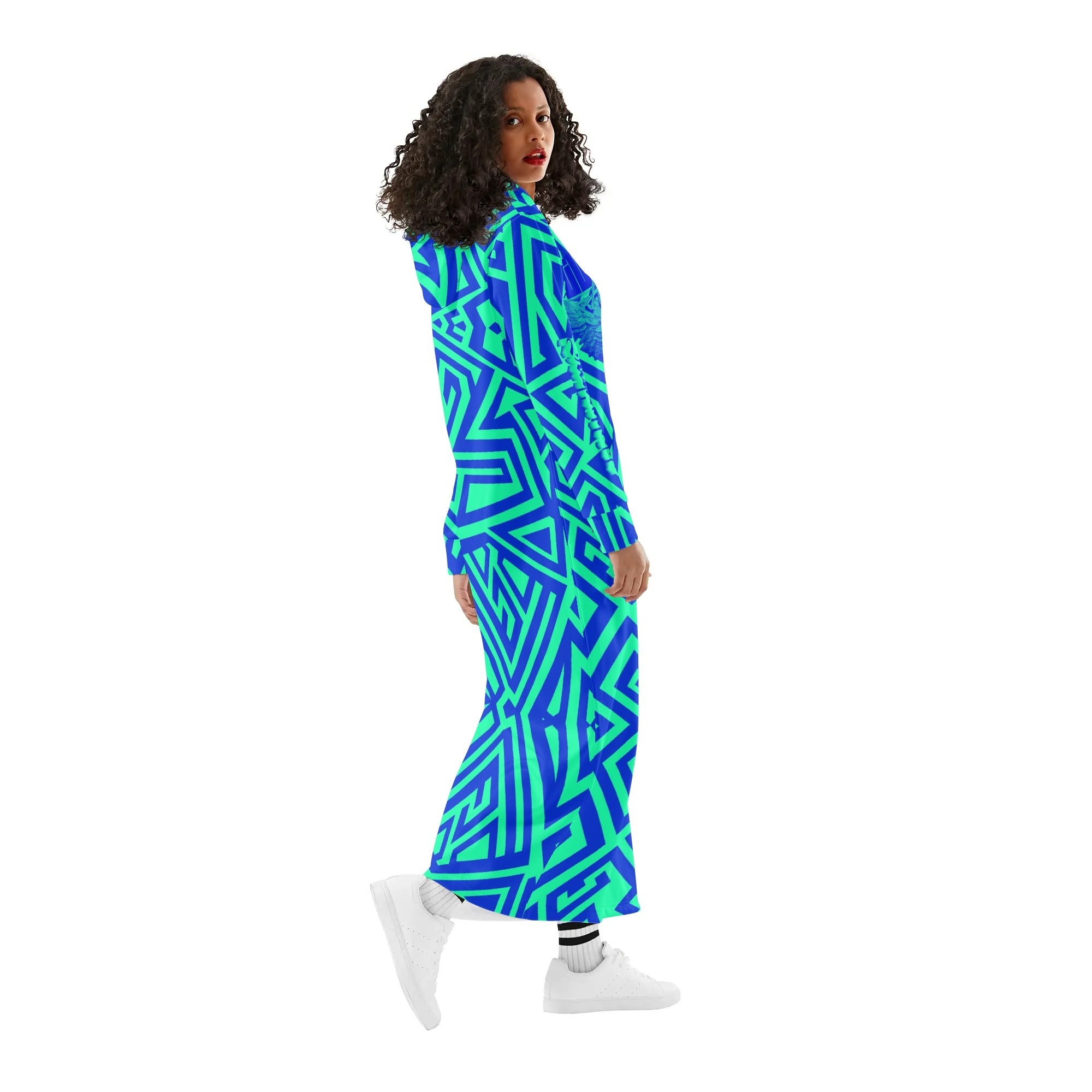 GUARDIAN ANGEL- Womens Casual Long Hoodie Dress, FREE SHIPPING