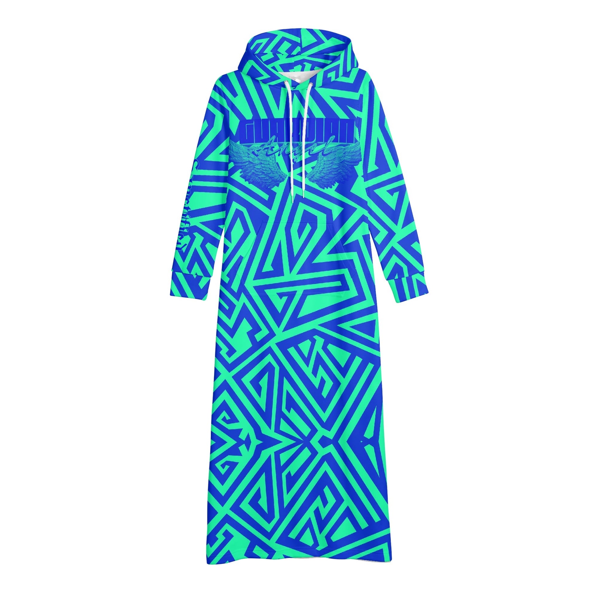 GUARDIAN ANGEL- Womens Casual Long Hoodie Dress, FREE SHIPPING