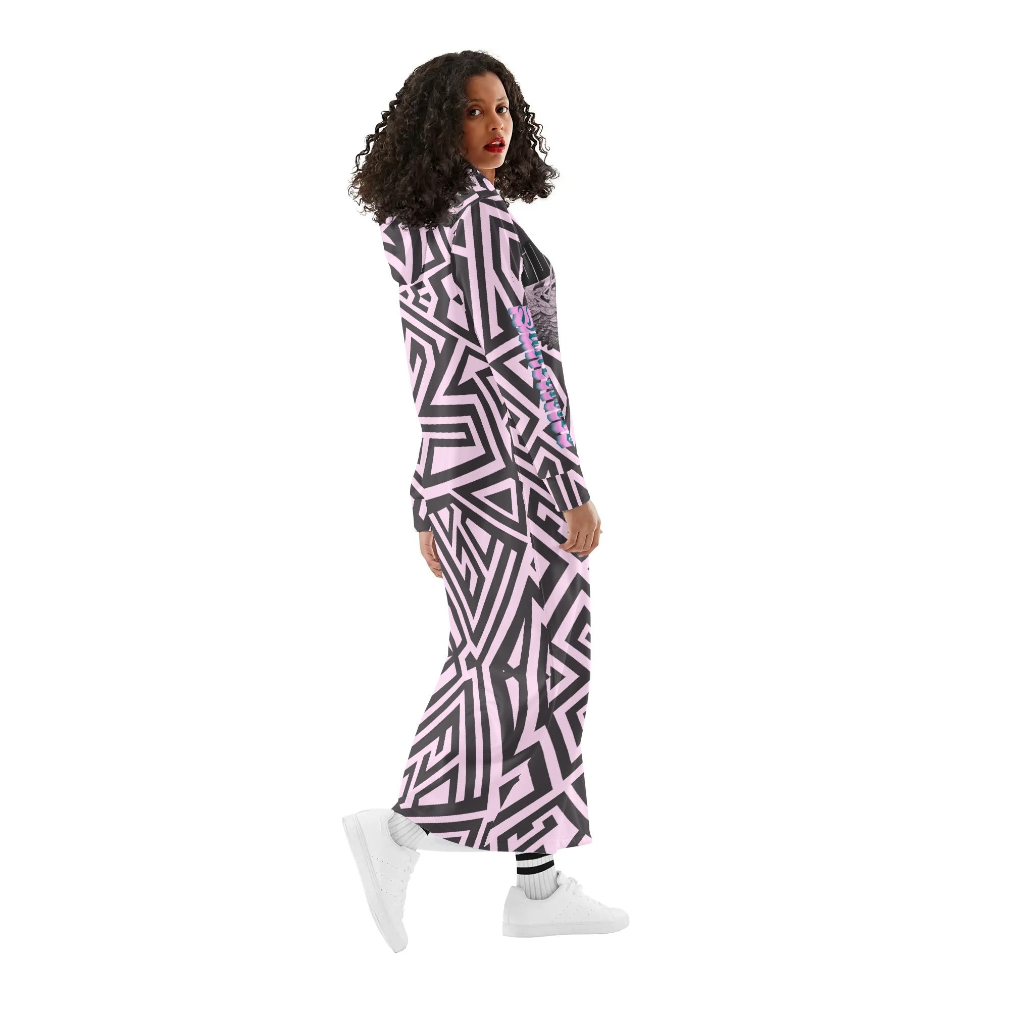 GUARDIAN ANGEL- Womens Casual Long Hoodie Dress, FREE SHIPPING