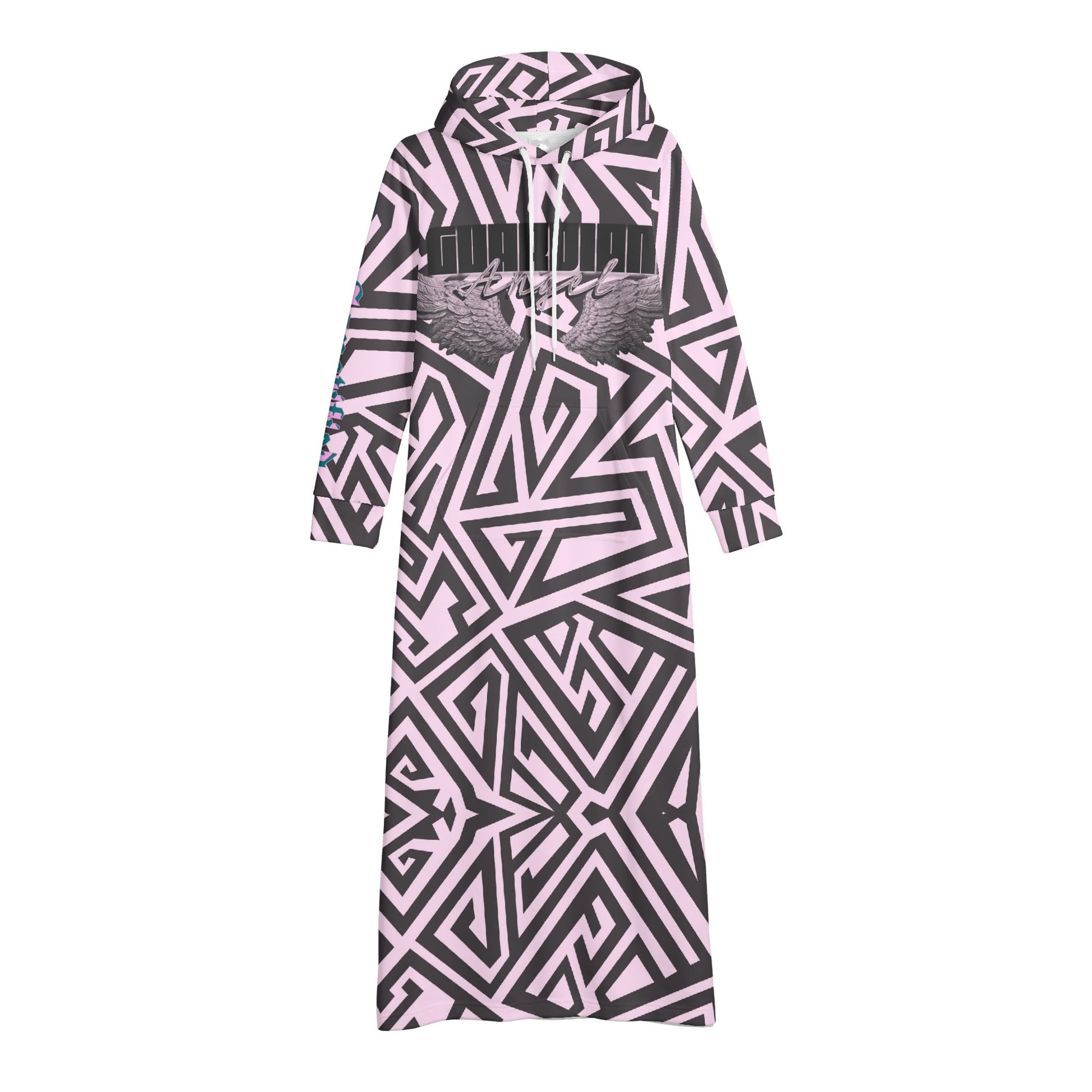 GUARDIAN ANGEL- Womens Casual Long Hoodie Dress, FREE SHIPPING