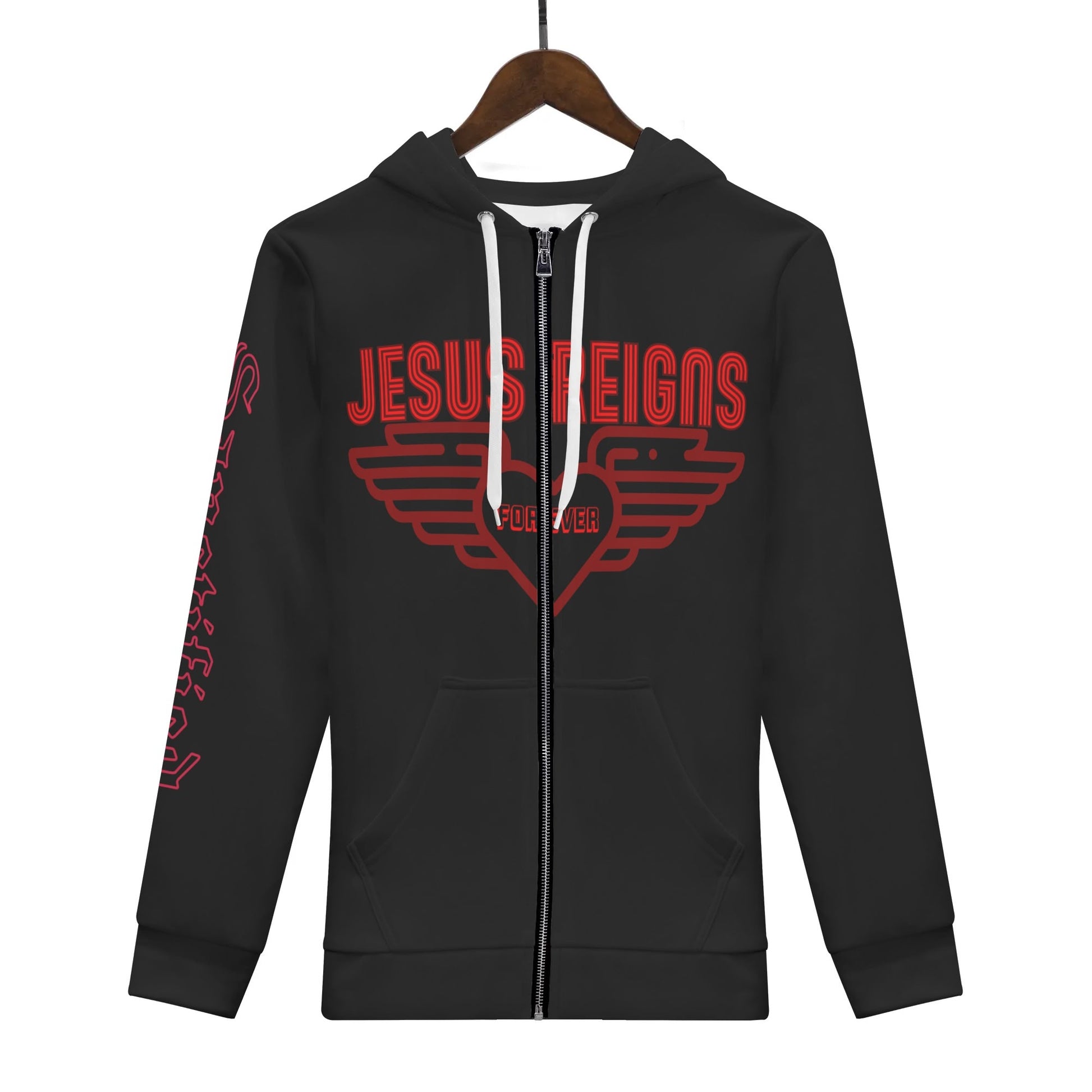 JESUS REIGNS FOREVER- All Over Print Classic Zip Hoodie