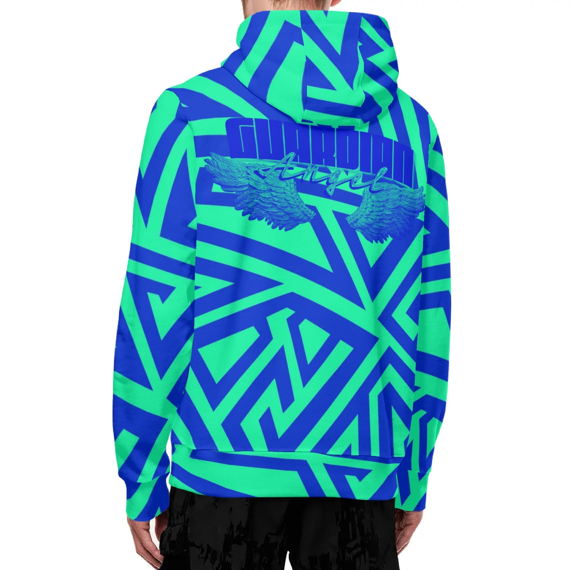 GUARDIAN ANGEL- Adult Full Zip Turtleneck Hoodie Streetwear, Free Shipping