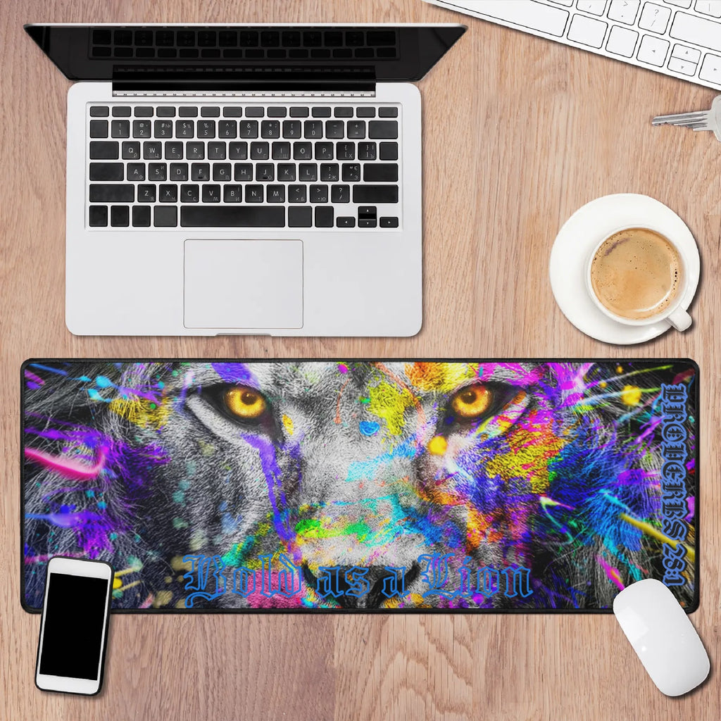 BOLD AS A LION- Rectangle Rubber Gaming Mouse Mat Pad, FREE SHIPPING