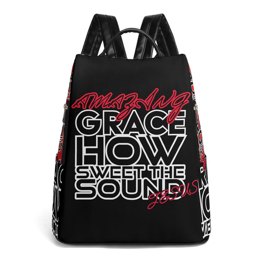 AMAZING GRACE- New Travel PU Daypack Anti-theft Backpack