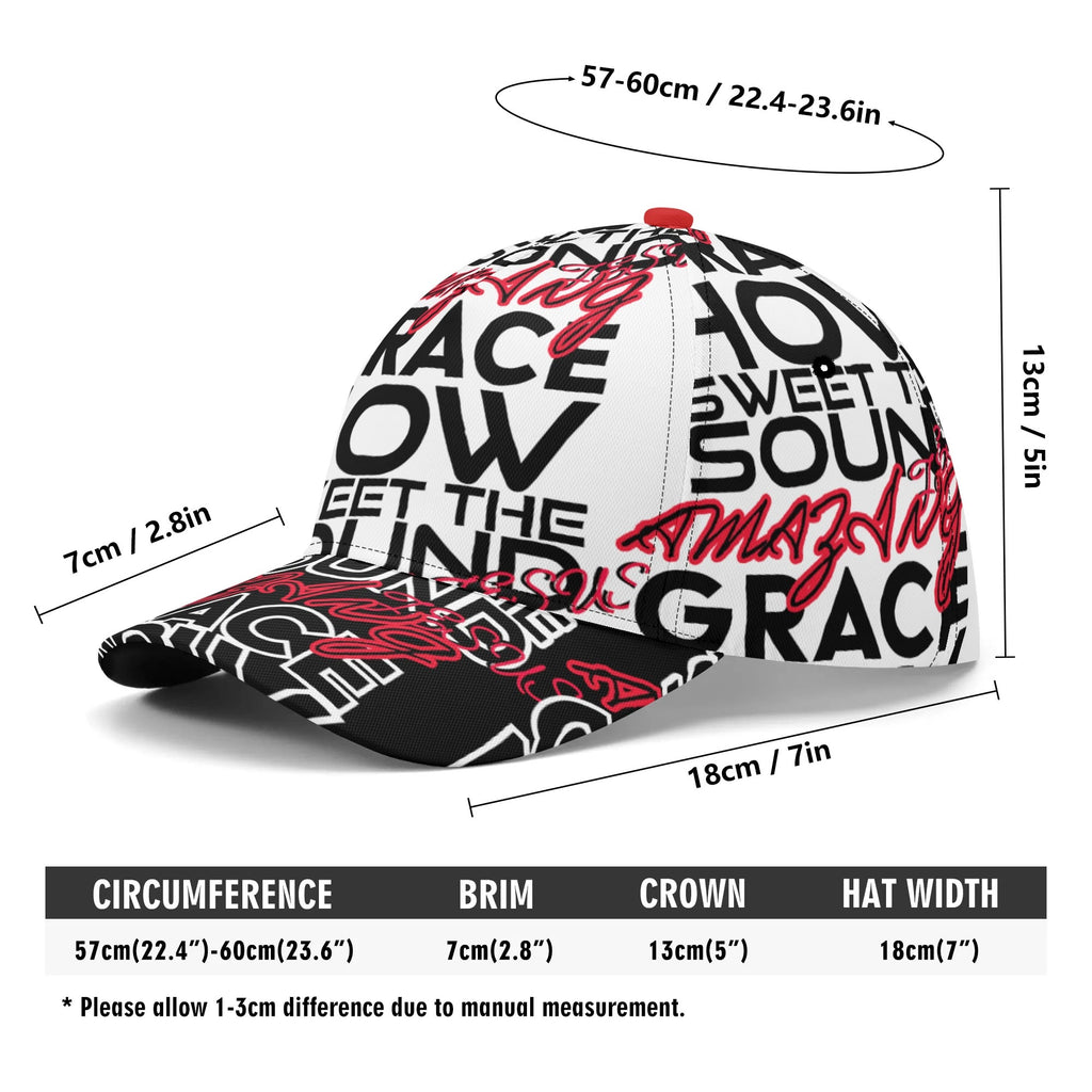 AMAZING GRACE- All-over Print Baseball Cap, FREE SHIPPING