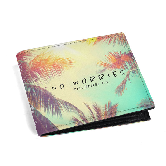 NO WORRIES- Mens Minimalist PU Leather Wallet Paper Folded Wallet, FREE SHIPPING
