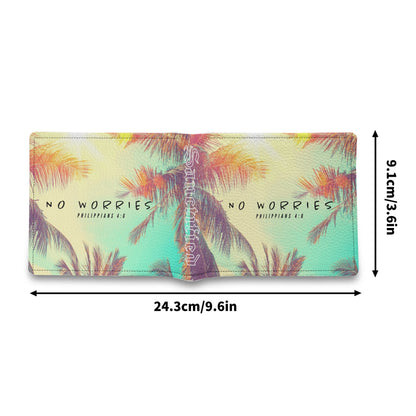 NO WORRIES- Mens Minimalist PU Leather Wallet Paper Folded Wallet, FREE SHIPPING