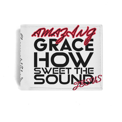 AMAZING GRACE- Mens Minimalist PU Leather Wallet Paper Folded Wallet, FREE SHIPPING
