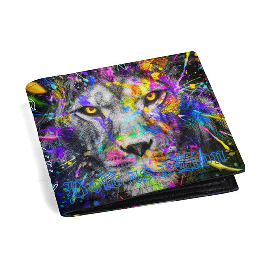 BOLD AS A LION- Mens Minimalist PU Leather Wallet Paper Folded Wallet, FREE SHIPPING
