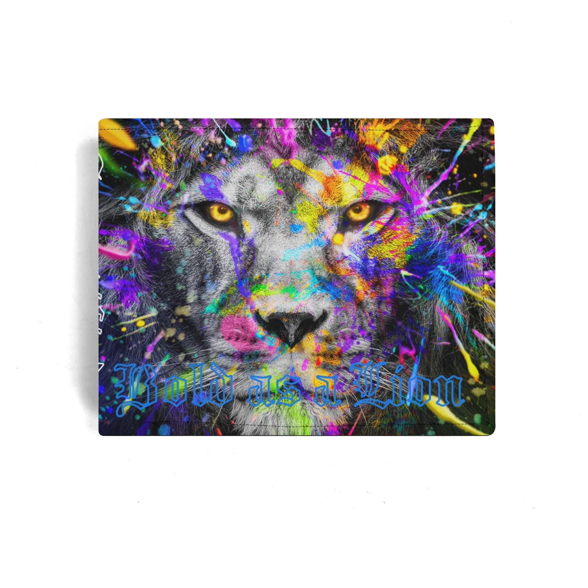BOLD AS A LION- Mens Minimalist PU Leather Wallet Paper Folded Wallet, FREE SHIPPING