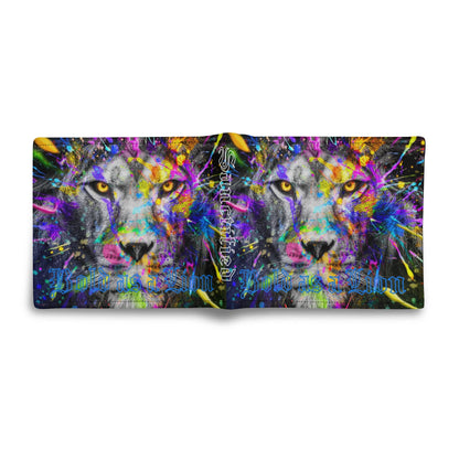 BOLD AS A LION- Mens Minimalist PU Leather Wallet Paper Folded Wallet, FREE SHIPPING