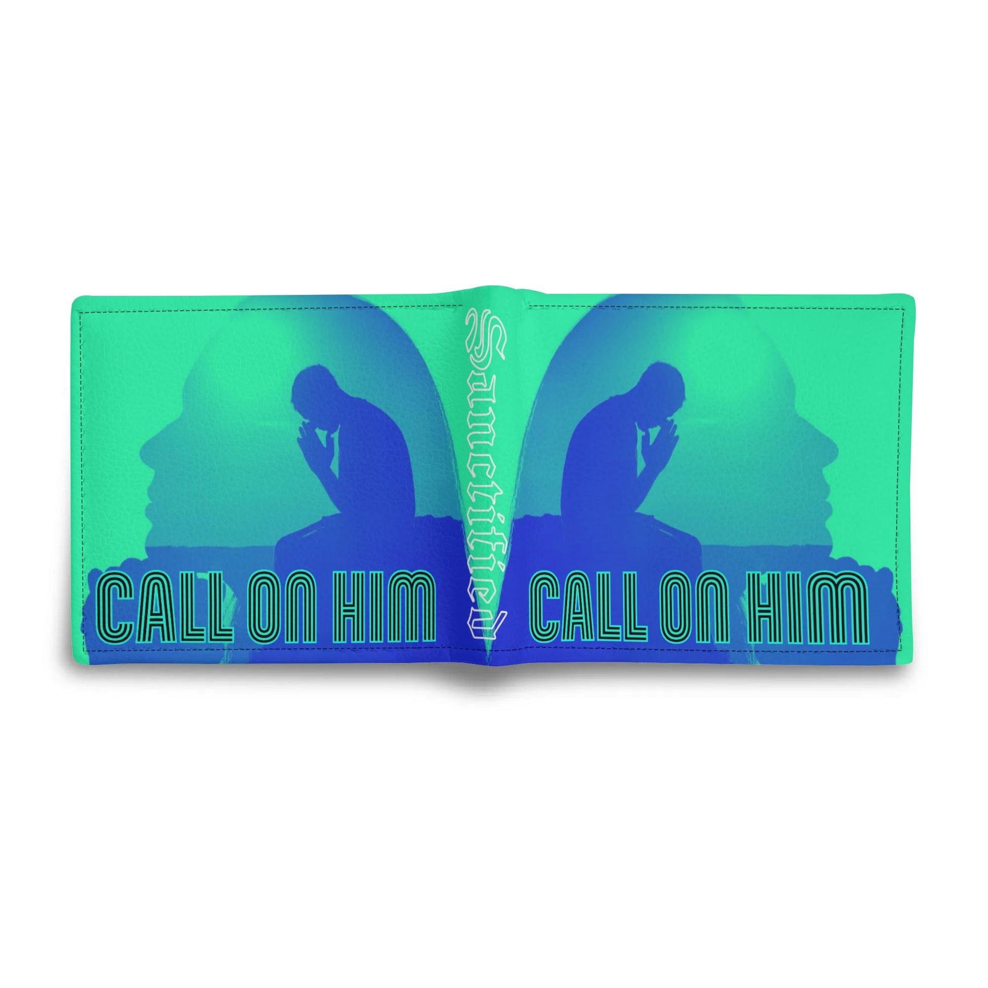 CALL ON HIM- Mens Minimalist PU Leather Wallet Paper Folded Wallet, FREE SHIPPING