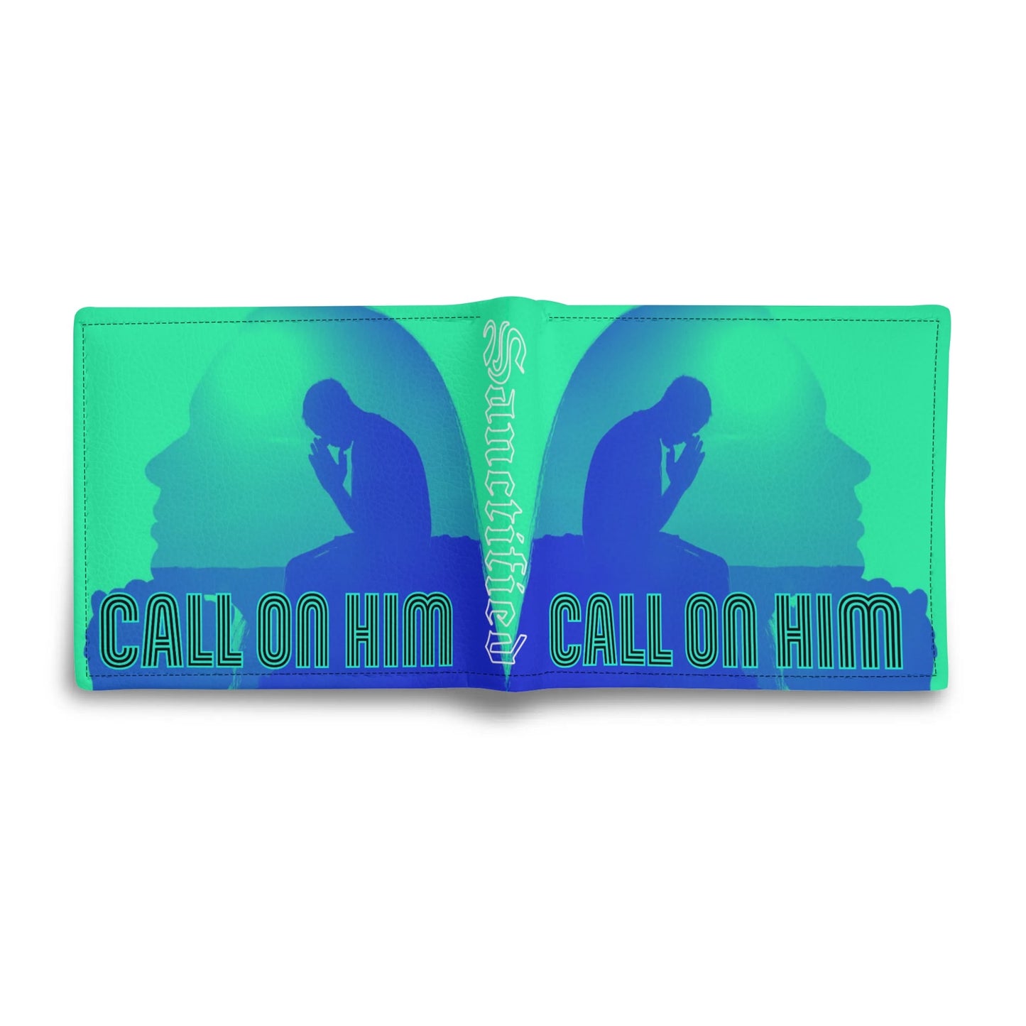 CALL ON HIM- Mens Minimalist PU Leather Wallet Paper Folded Wallet, FREE SHIPPING
