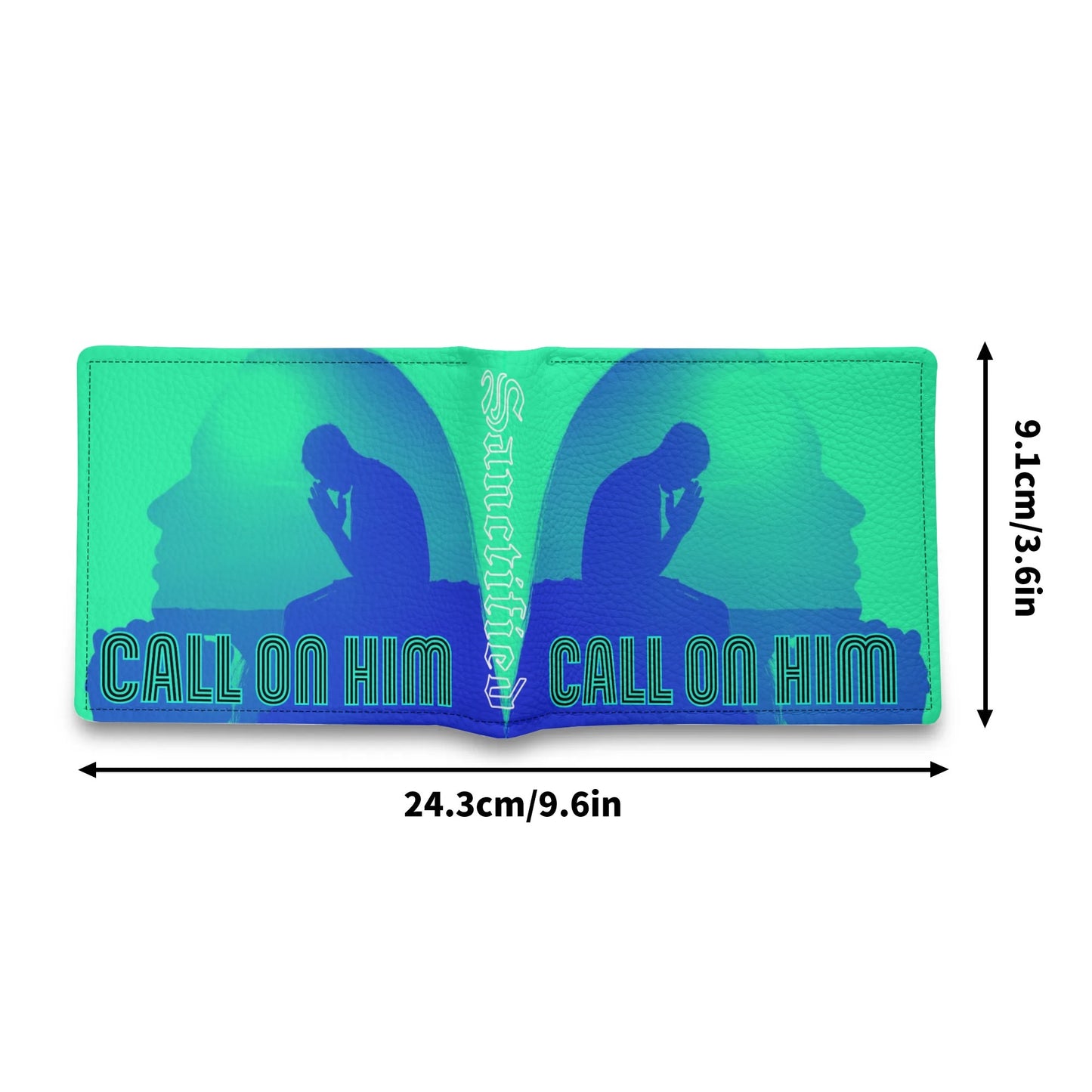 CALL ON HIM- Mens Minimalist PU Leather Wallet Paper Folded Wallet, FREE SHIPPING